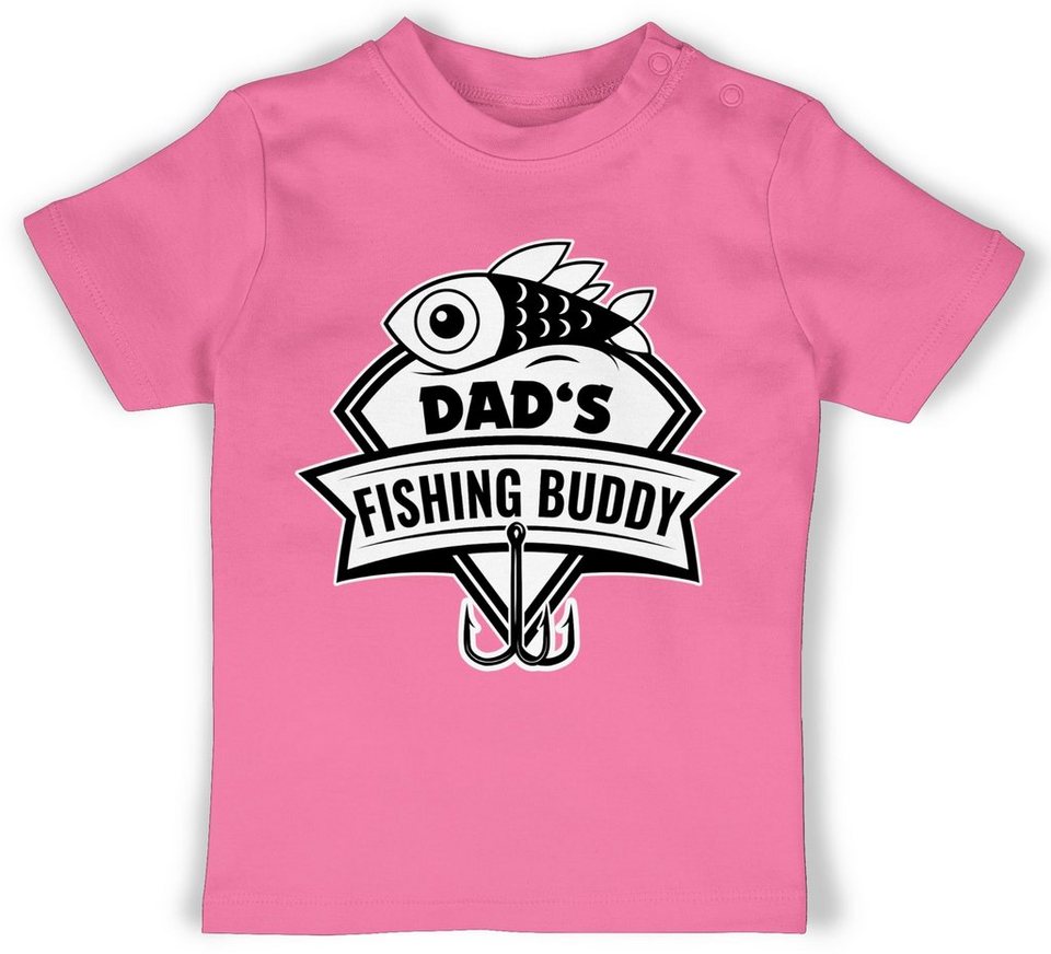 Shirtracer T-Shirt Dad's fishing Buddy Geschenk Vatertag Baby, FISCHEN  MOTIV: Greif zu, wenn du nach passenden shirts zum Angelausflug suchst