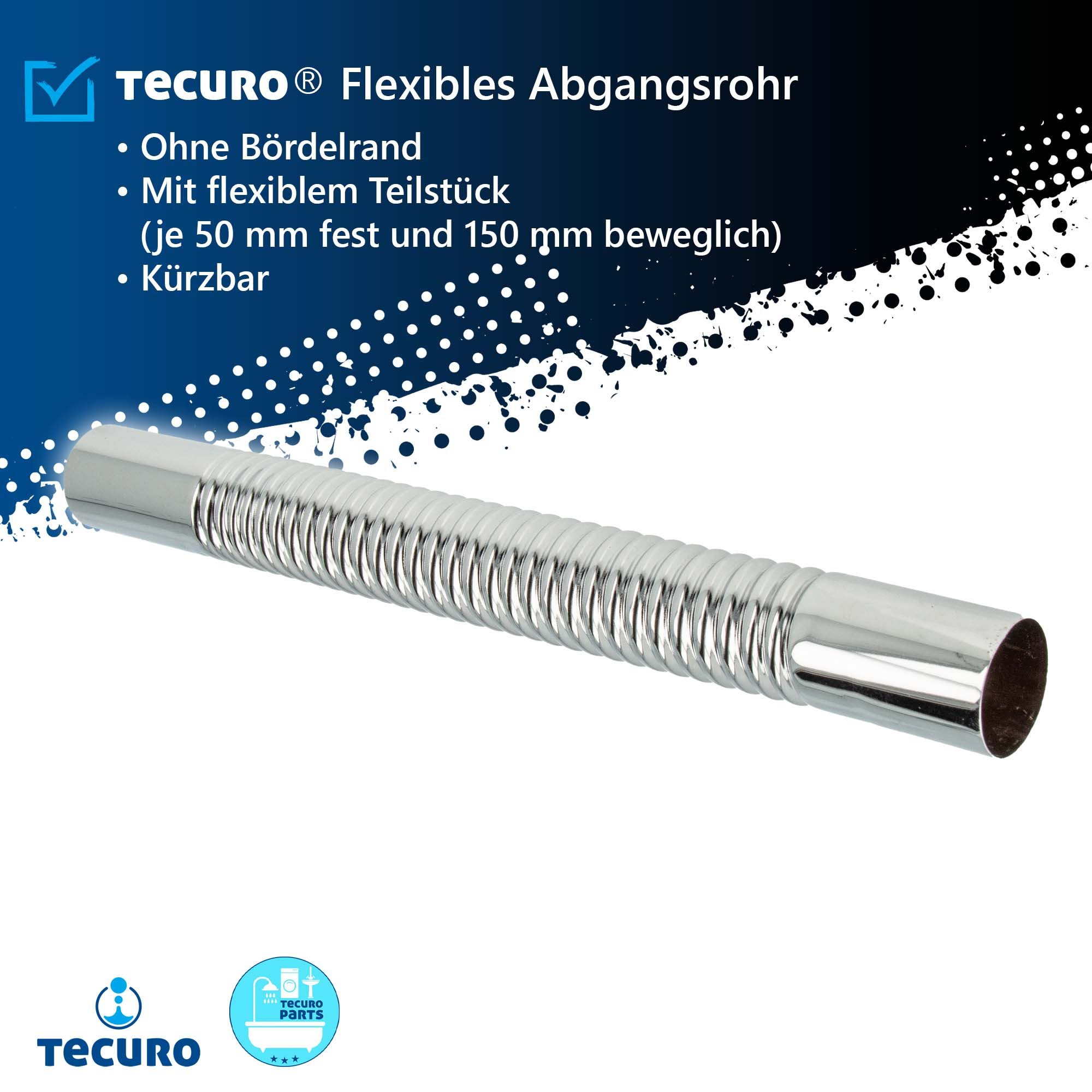 tecuro Siphon flexibles Abgangsrohr für Siphon Ø 32 mm x 250 mm – Bild 4 von 4