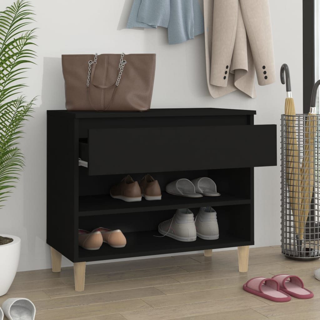 vidaXL Schuhregal Schuhregal Schwarz 70x36x60 cm günstig online kaufen