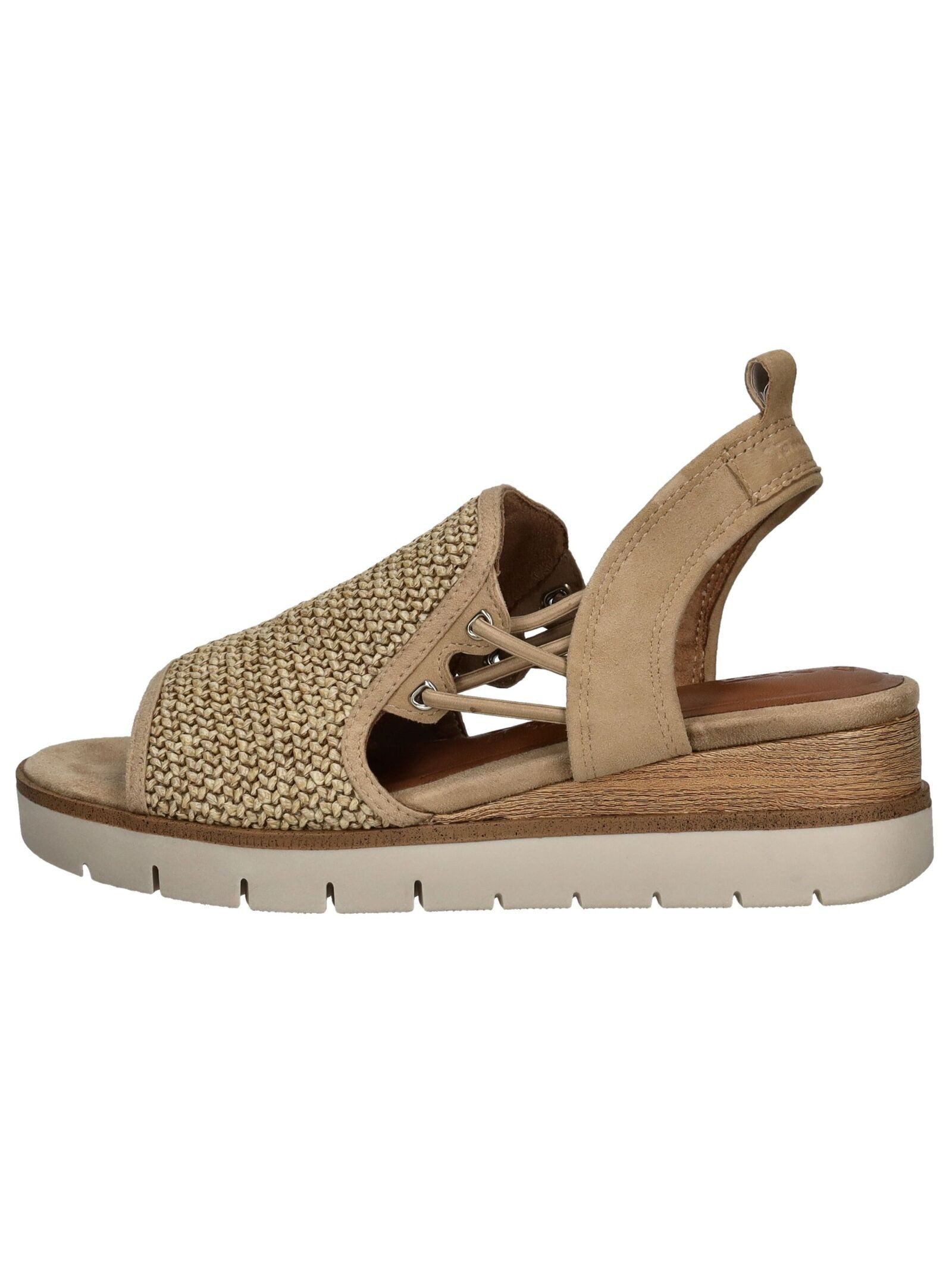 Tamaris Tamaris Sandalen Leder/Textil Keilsandalette günstig online kaufen