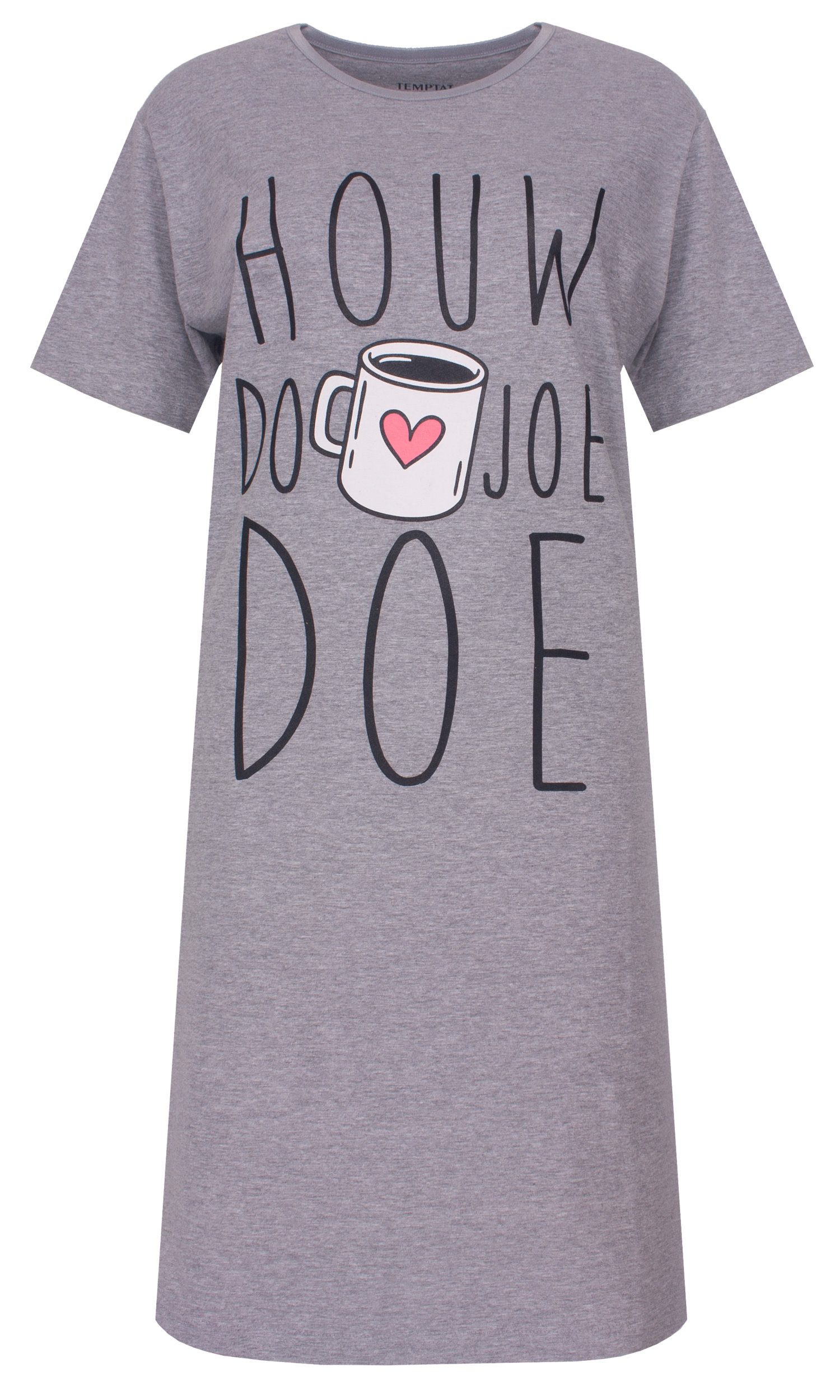 TEMPTATION Nachthemd Damwen Schlafshirt mit kurzem Arm (1-tlg) Modisches Design