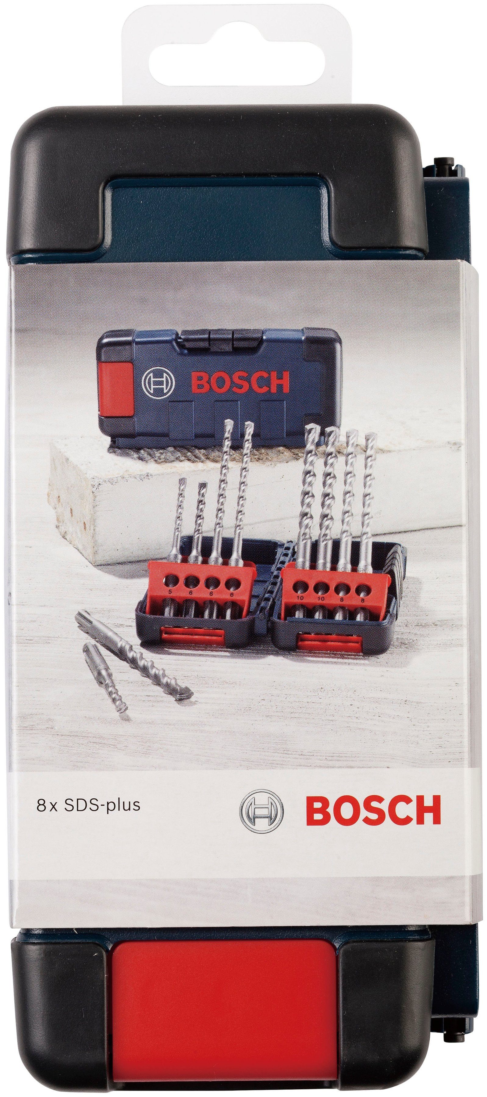 Der Bohrer Box, plus-3 mm, Hammerbohrerset plus-3, Bosch bietet 6–10 beim Beton Professional SDS 8-teiliges Werkzeugset SDS Tough Bohren Langlebigkeit in