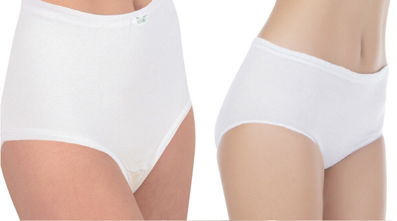 cwonlineshop Taillenslip Sparset 6er-Pack Damenslips aus Baumwolle, viele Farben (6-St) in klassischen Uni-Farben (Art-2090)