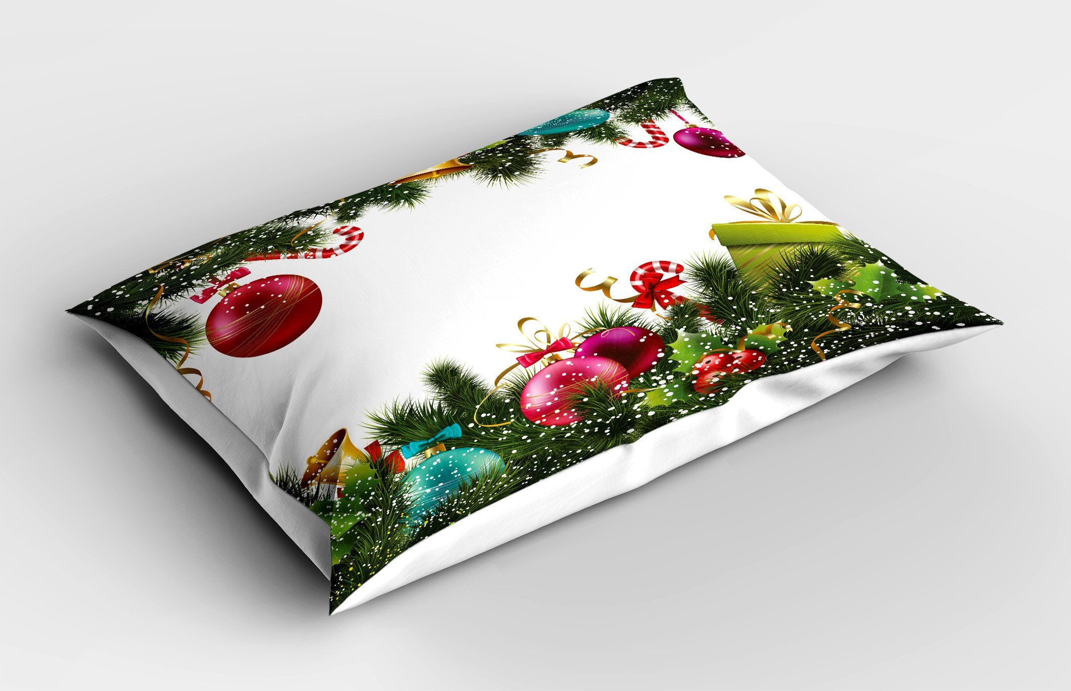 Weihnachten Gedruckter Jahr-Gruß Dekorativer Kissenbezüge Neue King Kissenbezug, Abakuhaus Standard Size Stück), (1