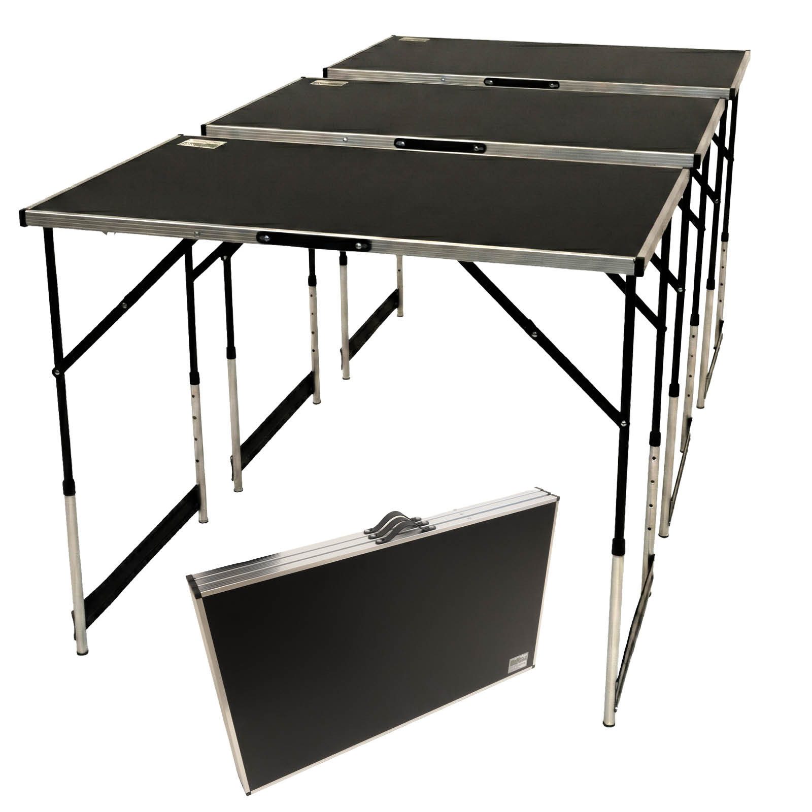 TRUTZHOLM Klapptisch Multifunktionstisch 3er Set höhenverstellbar & klappbar Tapeziertisch (Set, 3-St), kg