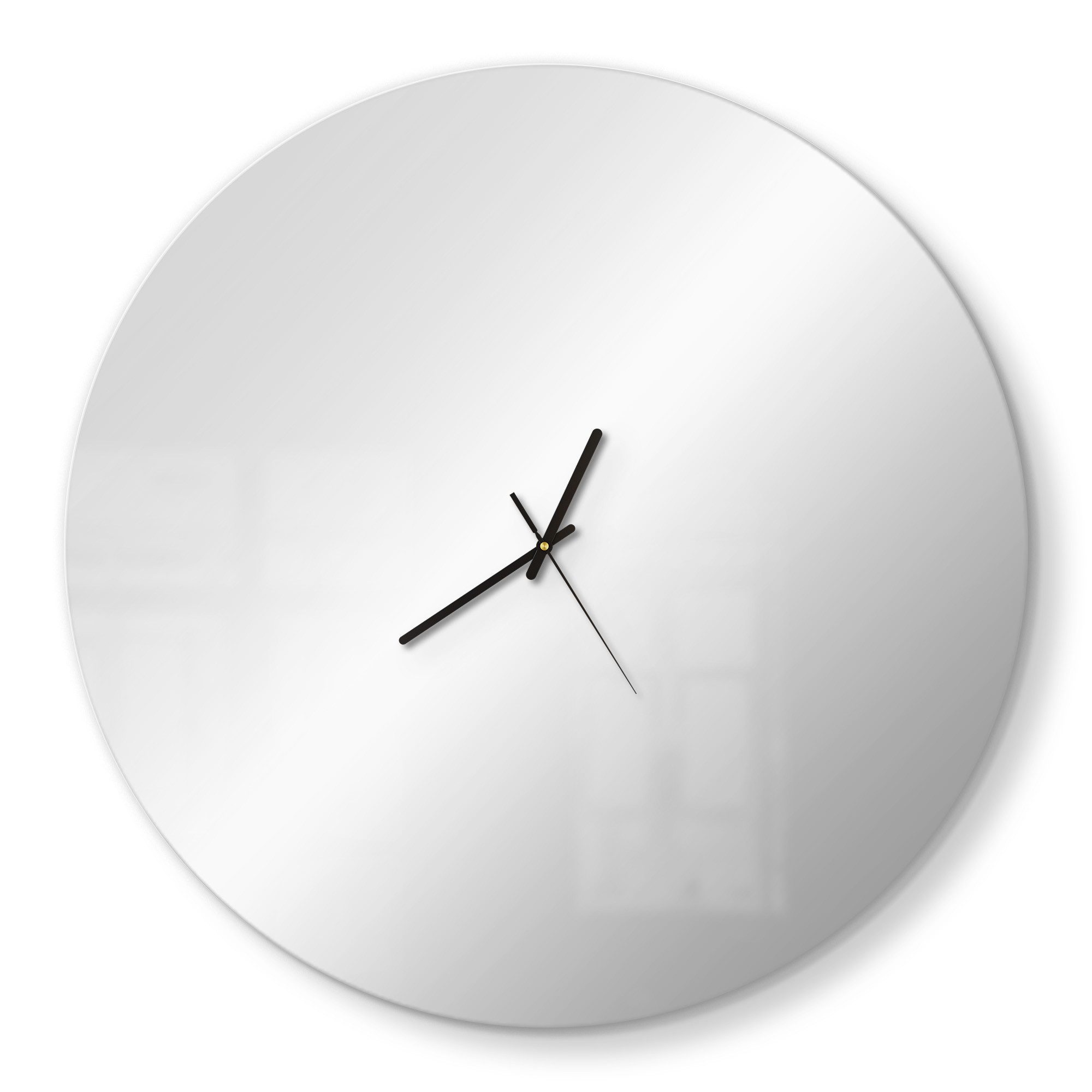 DEQORI Wanduhr (Spiegeluhr Spiegel modern Wand Wohnzimmer Uhr Design Küchenuhr Quarz)