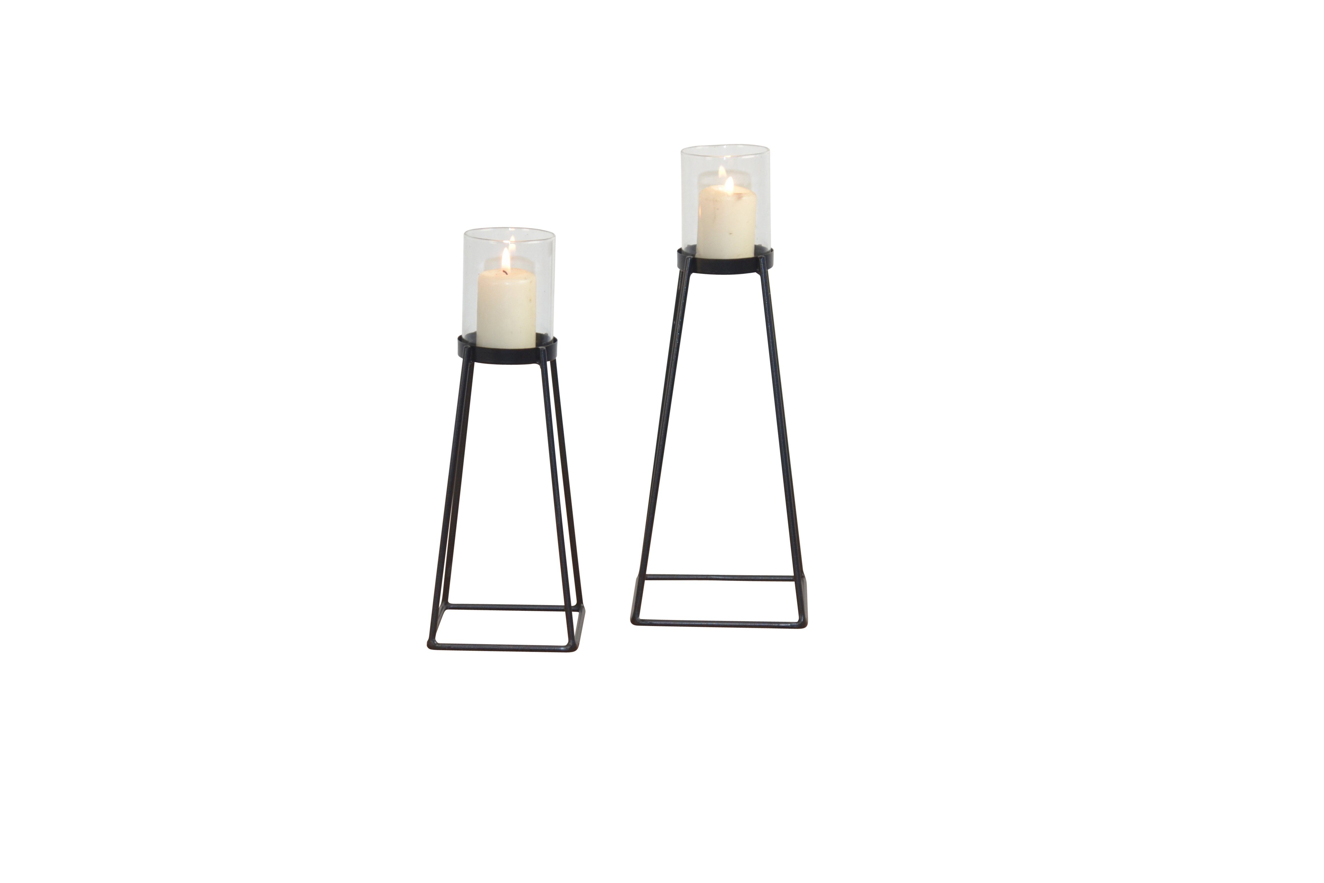 moebel-direkt-online Kerzenständer 2teiliges Set (Höhe 31 cm und Höhe 26 cm, 2teiliges Set), aus Metall