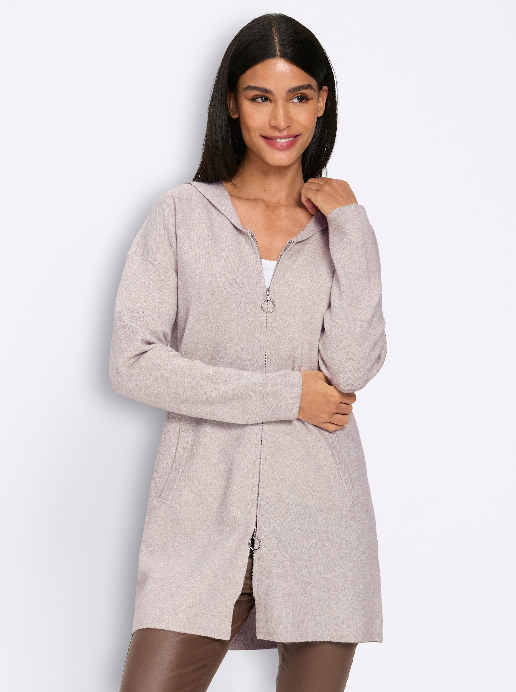 heine Strickjacke Strickmantel Langarm Jacquard