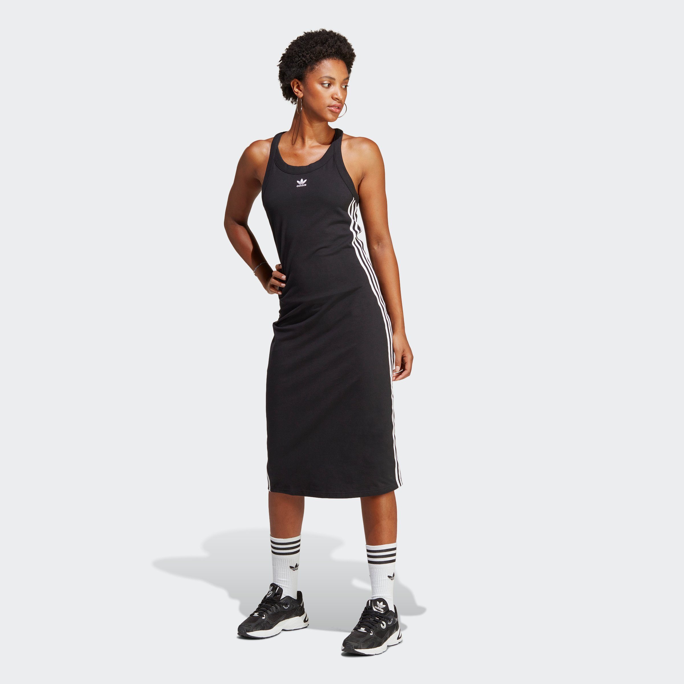 adidas Originals Sommerkleid TANKTOPKLEID LONG ADICOLOR CLASSICS Black 3STREIFEN