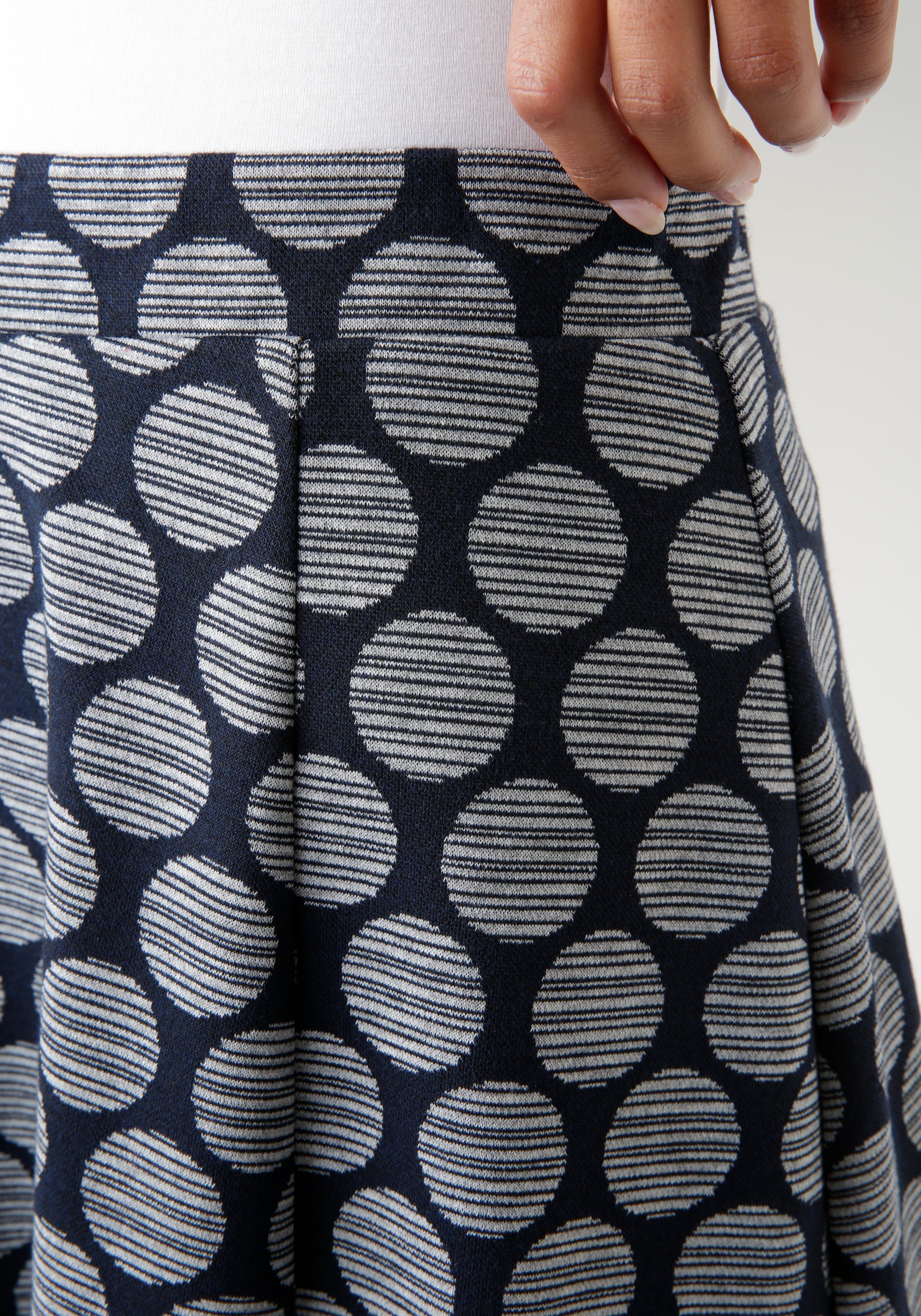 Aniston SELECTED Jerseyrock mit gestreiften Punkten