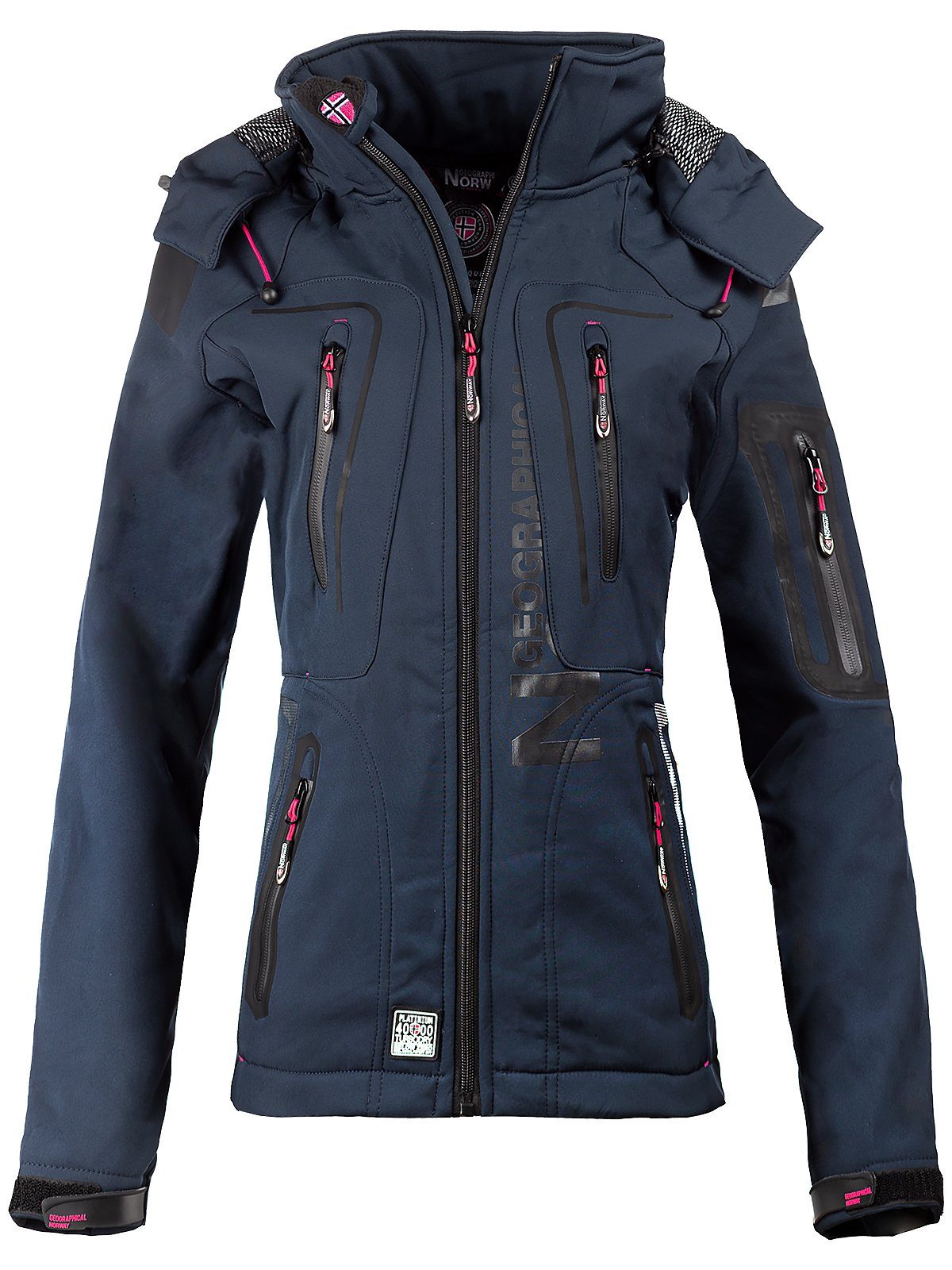 Geographical Norway Softshelljacke Damen Outdoor Jacke batislande (1-St)  mit Kapuze und Reflektoren