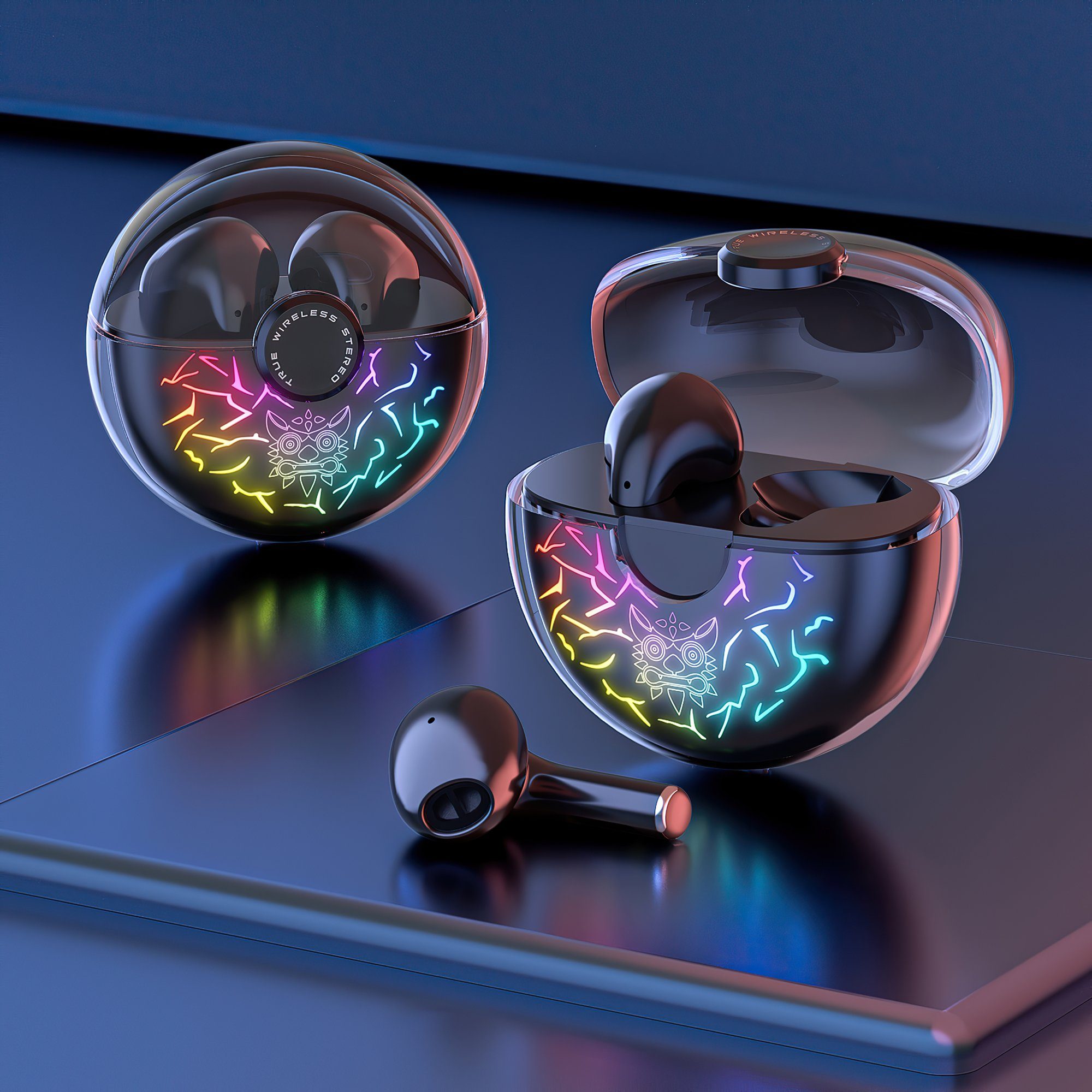 True Schwarz (Voice Wireless In-Ear-Kopfhörer Bluetooth Vbrisi Assistant, Ear Bluetooth) Bluetooth 5.1 In Kopfhörer Kopfhörer,