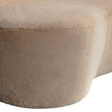 WOOOD Sofa Lounge Sessel Stone rechts - Kunstpelz Natur, freistellbar