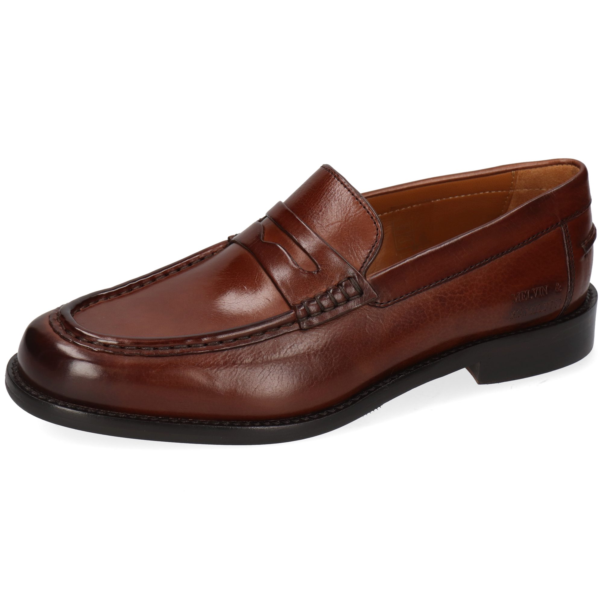 Melvin & Hamilton Gianna 23 Leder-Loafers für Damen Loafer Flache Absätze, Echtes Leder, Vegetabile Gerbung