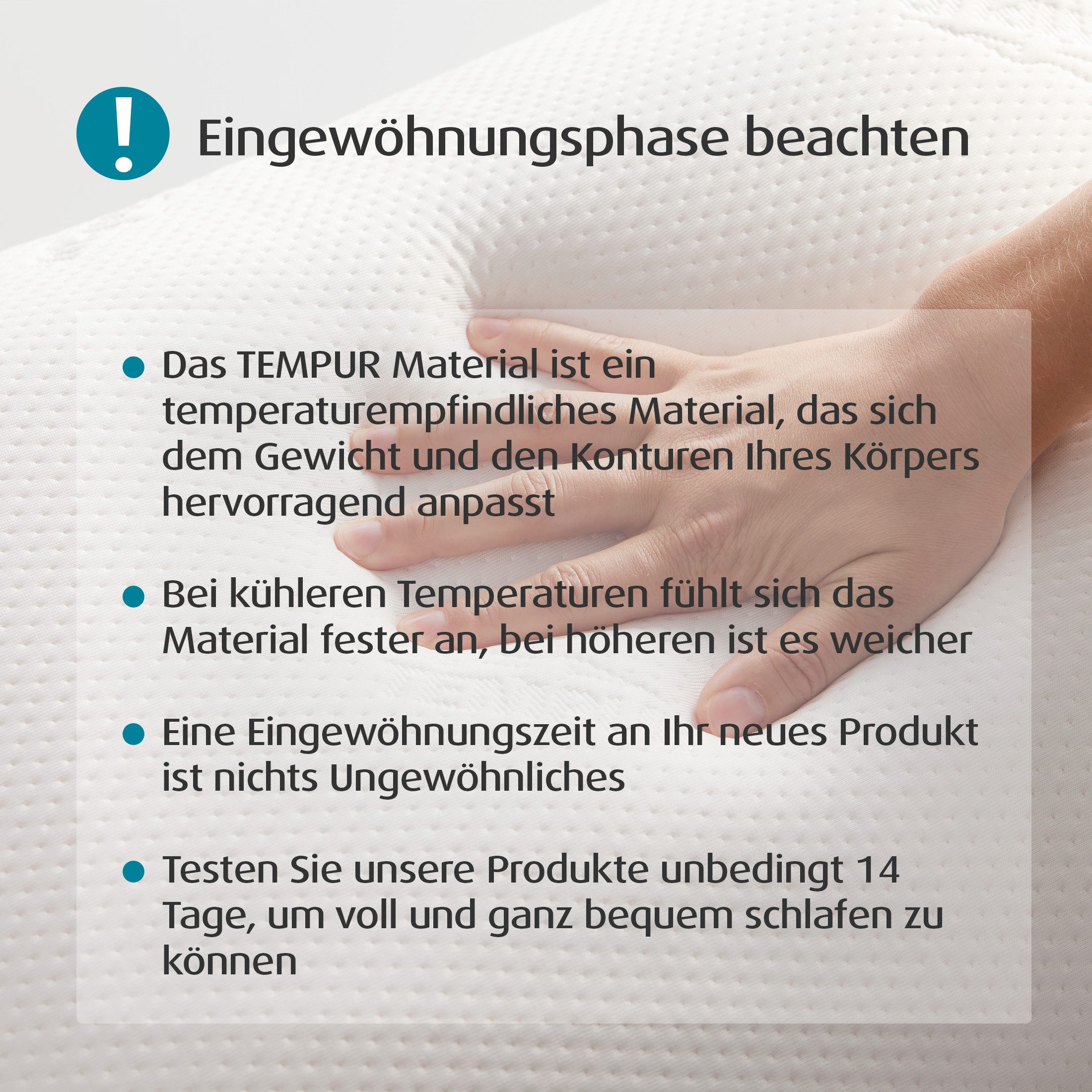 TEMPUR Schlafkissen TEMPUR® Symphony ergonomisches Memory Foam, Memory Foam, druckentlastend – Bild 5 von 5