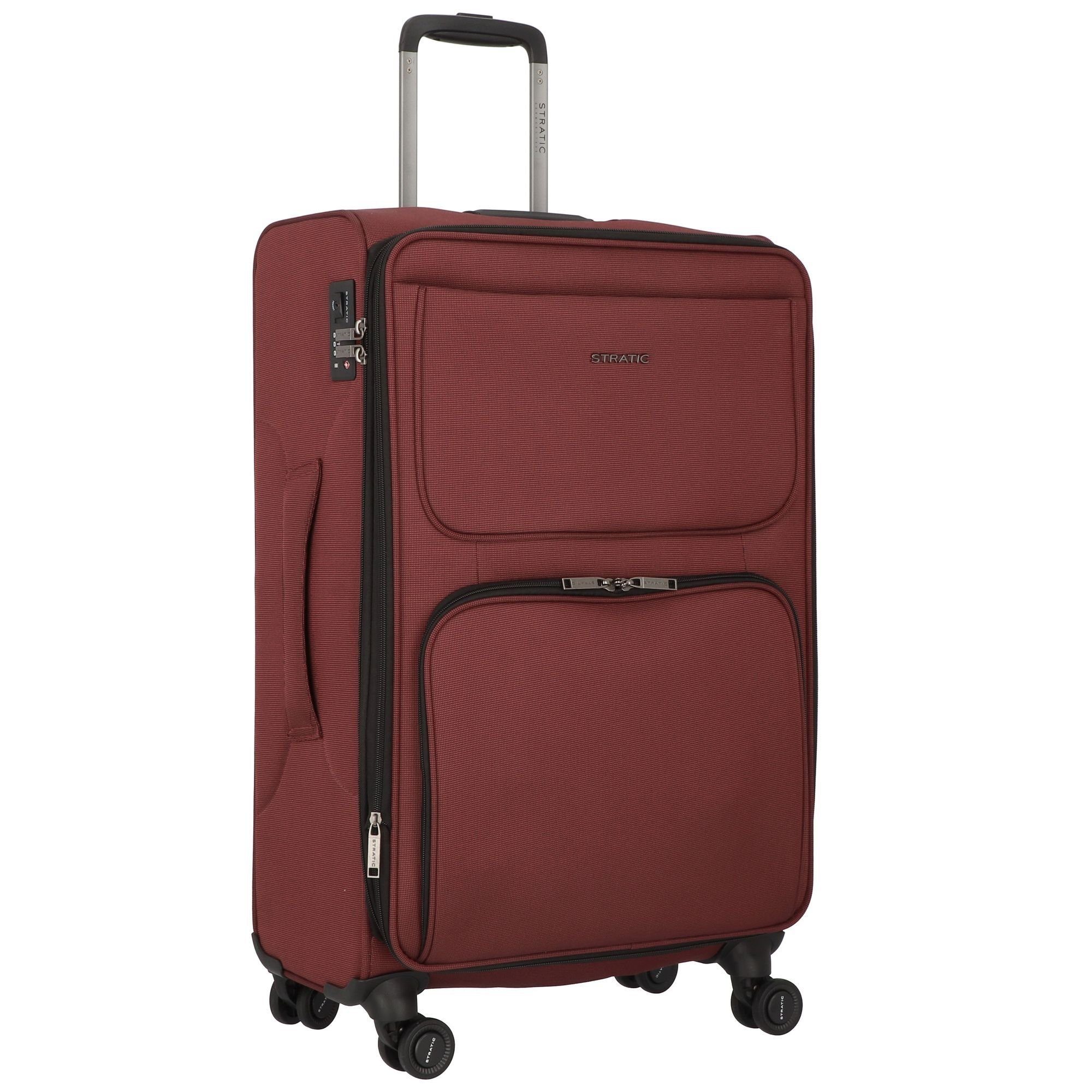 Polyester Weichgepäck-Trolley redwine Stratic 4 Light Rollen, Plus, Bendigo