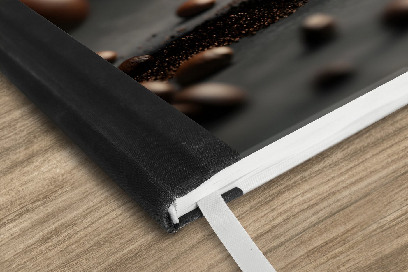Thumbnail - MuchoWow Notizbuch Cappuccino - Tasse - Bohnen - Braun, Notebook, Notizblock a5, Tagebuch, Journal Liniert