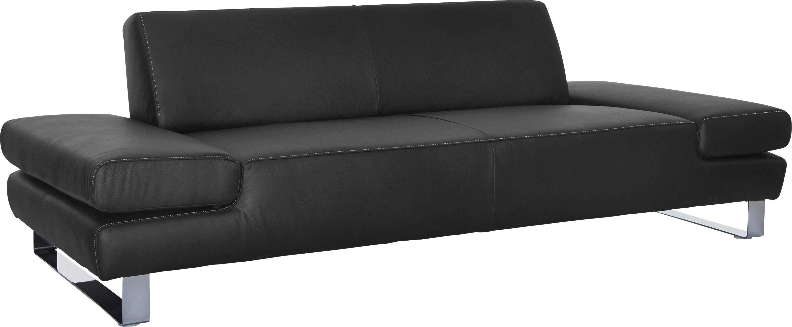 W.SCHILLIG 3-Sitzer taboo Designsofa mit hohem Sitzkomfort, mit Normaltiefe, inklusive Armlehnenverstellung, mit Kontrastnaht