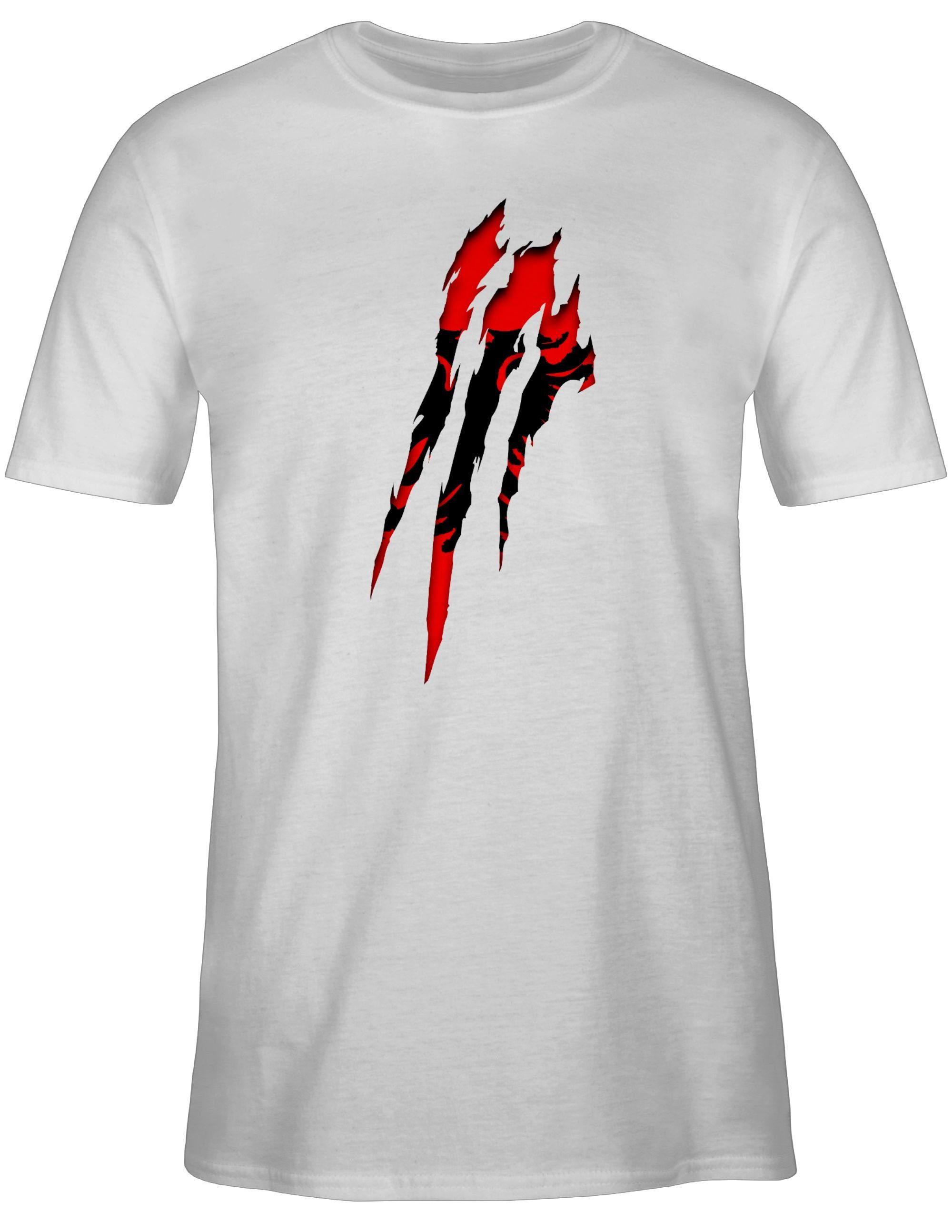 02 Albanien Wappen T-Shirt Krallenspuren Weiß Länder Shirtracer