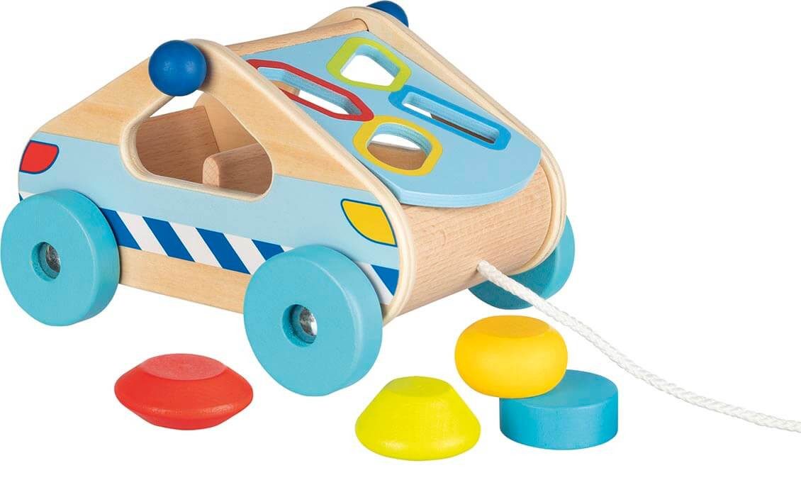 goki Nachziehspielzeug goki Sort Box Auto zum Hinterherziehen