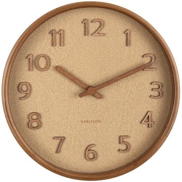 Karlsson Uhr Tischuhr Pure Wood Grain Sand Brown (22x4,5cm)