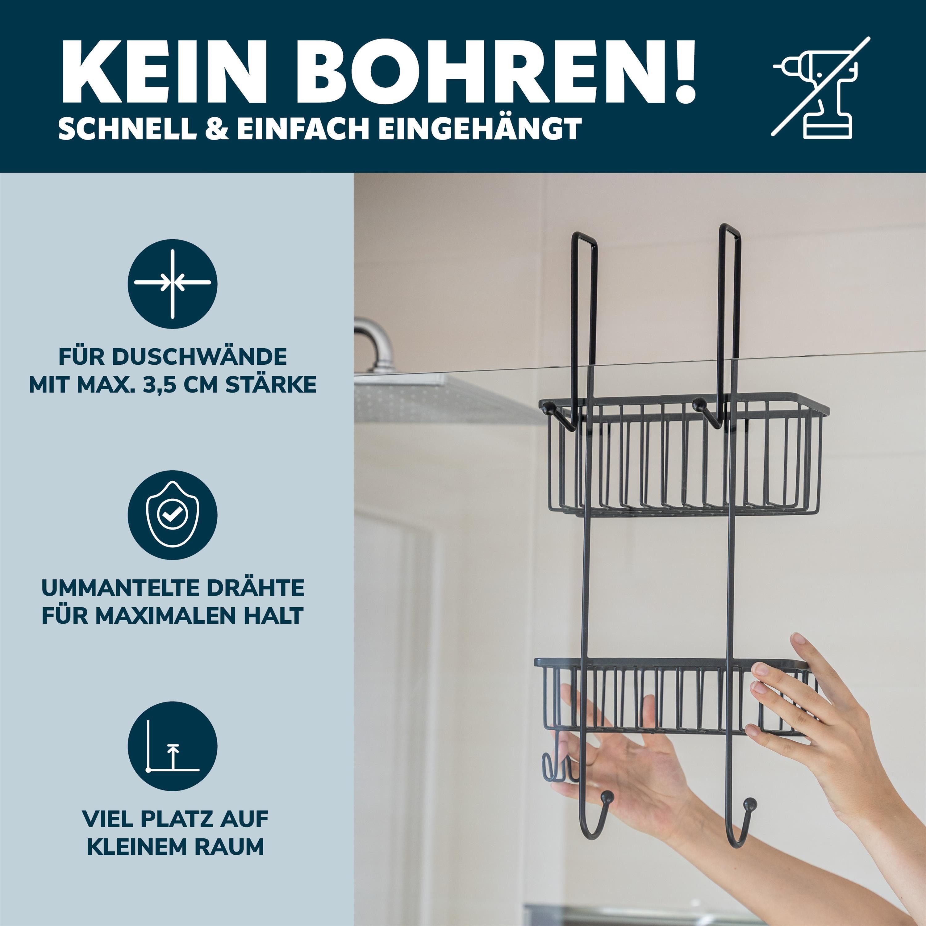 bremermann Duschregal zum Einhängen, 2 Körbe