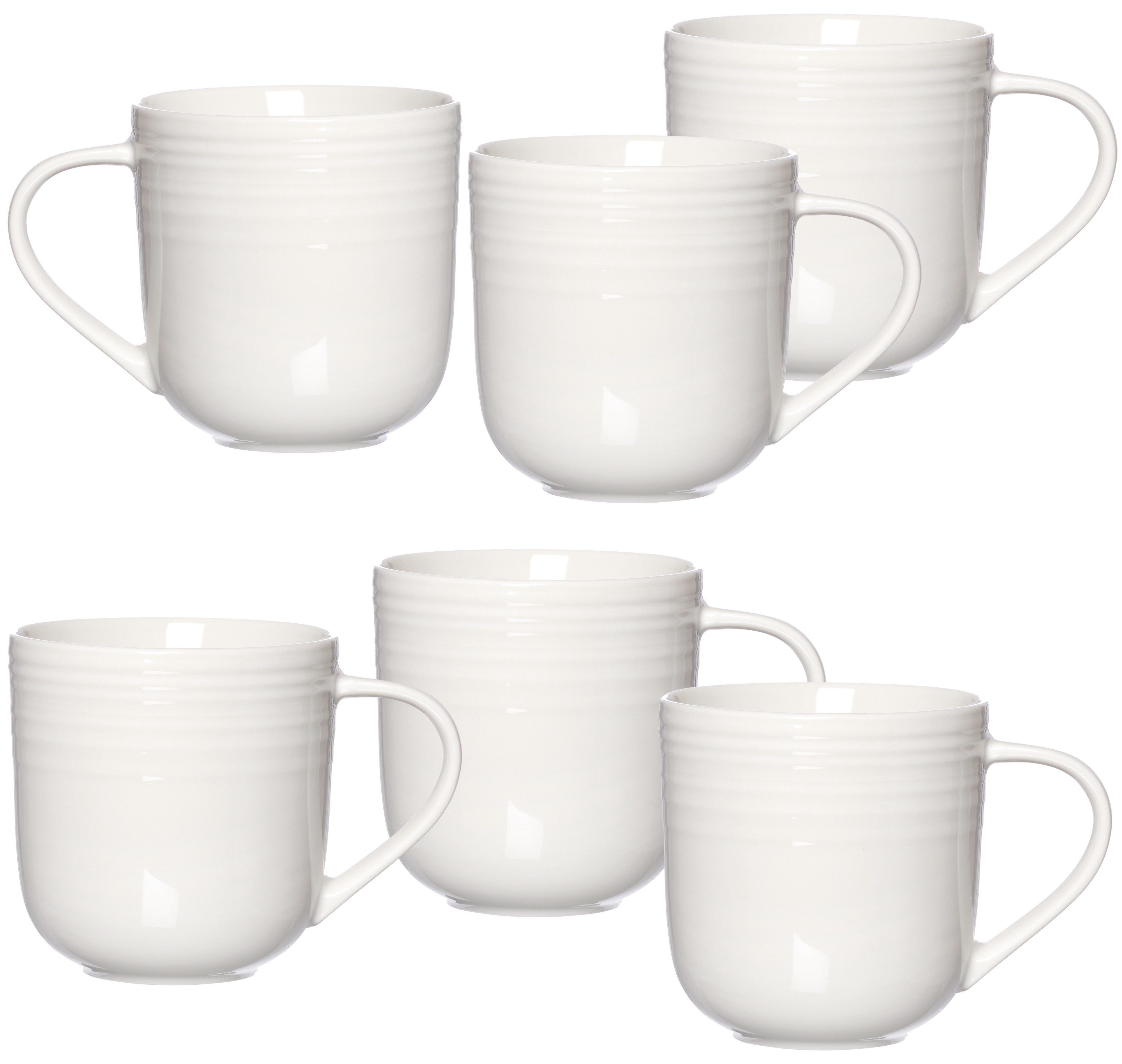 Ritzenhoff & Breker Becher Levi, 6-tlg., Porzellan, Kaffeebecher, je 400 ml