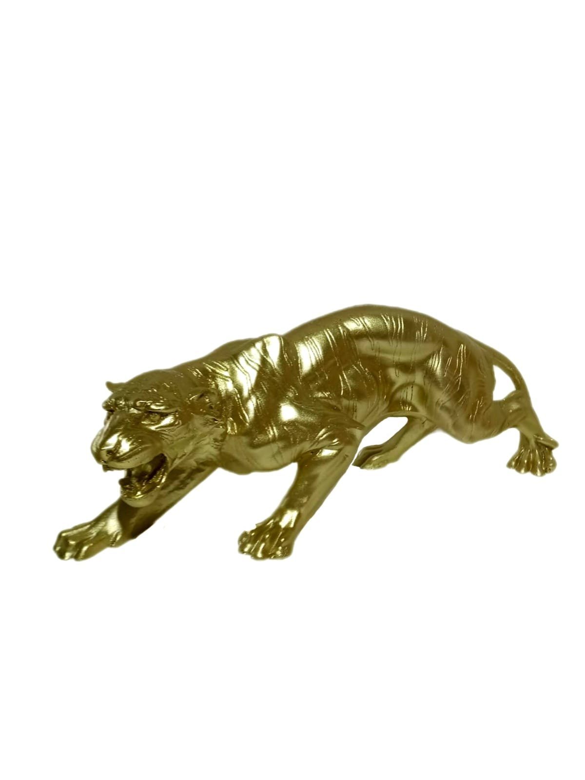 moebel17 Dekofigur Skulptur Panther Gold, Dekofigur aus Polyresin