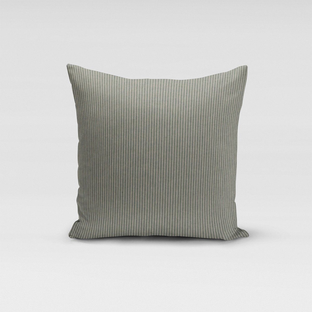 SCHÖNER LEBEN. Dekokissen Kissenhülle Streifen 3mm beige mintgrün 80x80cm, made in Germany,handmade