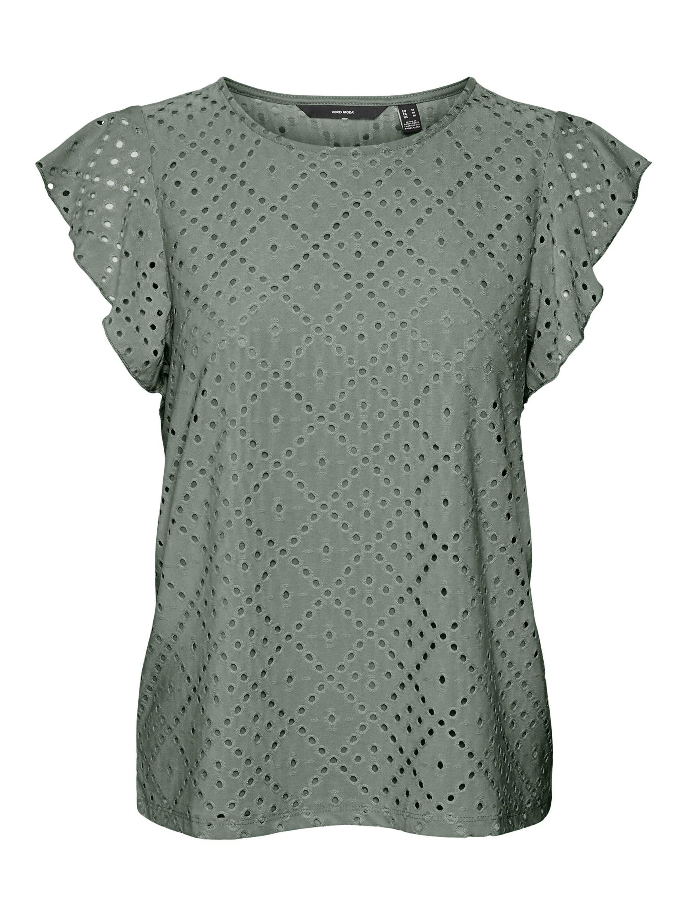Rundhalsshirt VMTASSA SL FRILL TOP NOOS