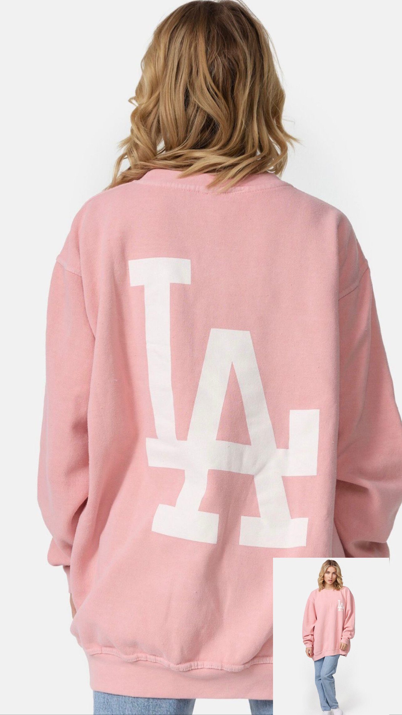 Worldclassca Longsweatshirt Worldclassca Oversized Sweatshirt LA College Langarmshirt Pullover