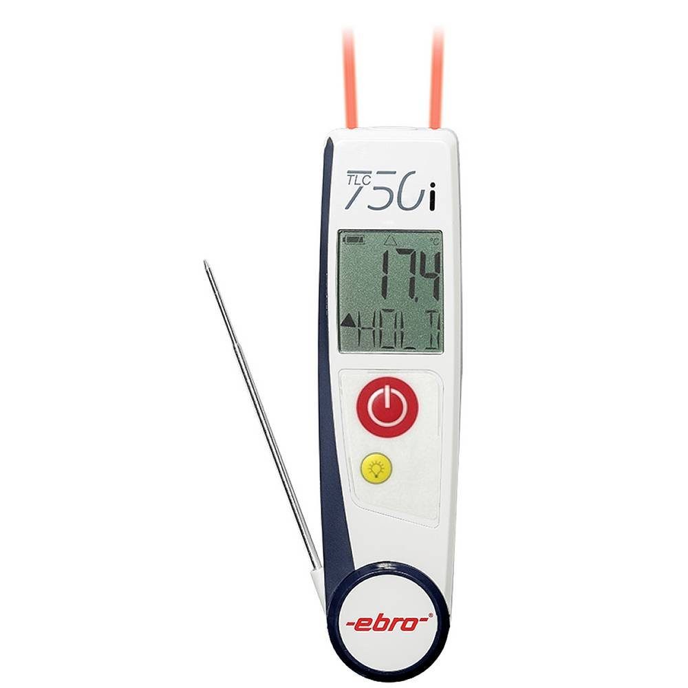 ebro Außentemperaturanzeige Duales -/Klappthermometer 1340-5739, HACCP-konform, Kontaktmessung, Berührungslose IR-Messung