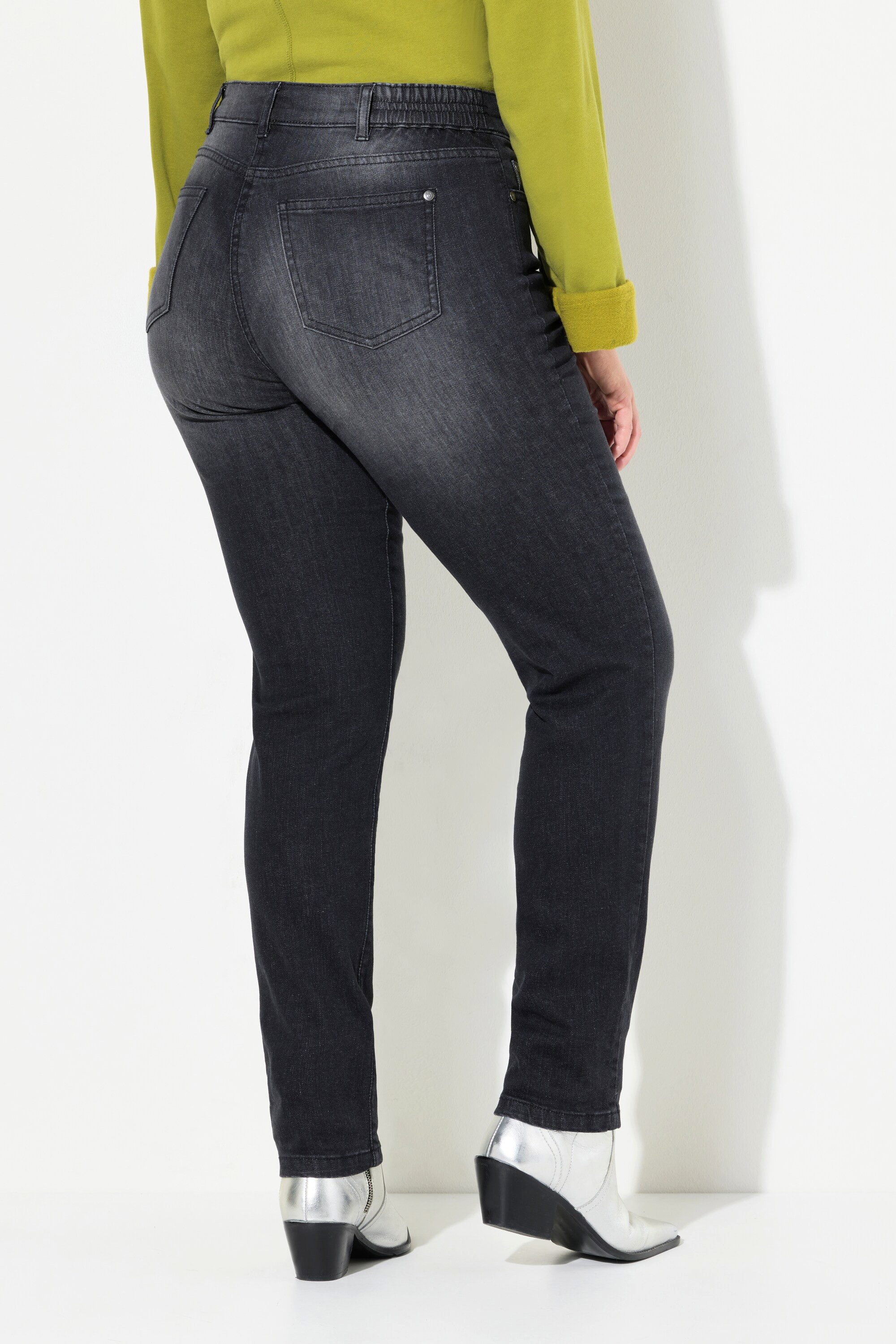 Ulla Popken Regular-fit-Jeans Jeans Sarah Ziersteine schmales Bein