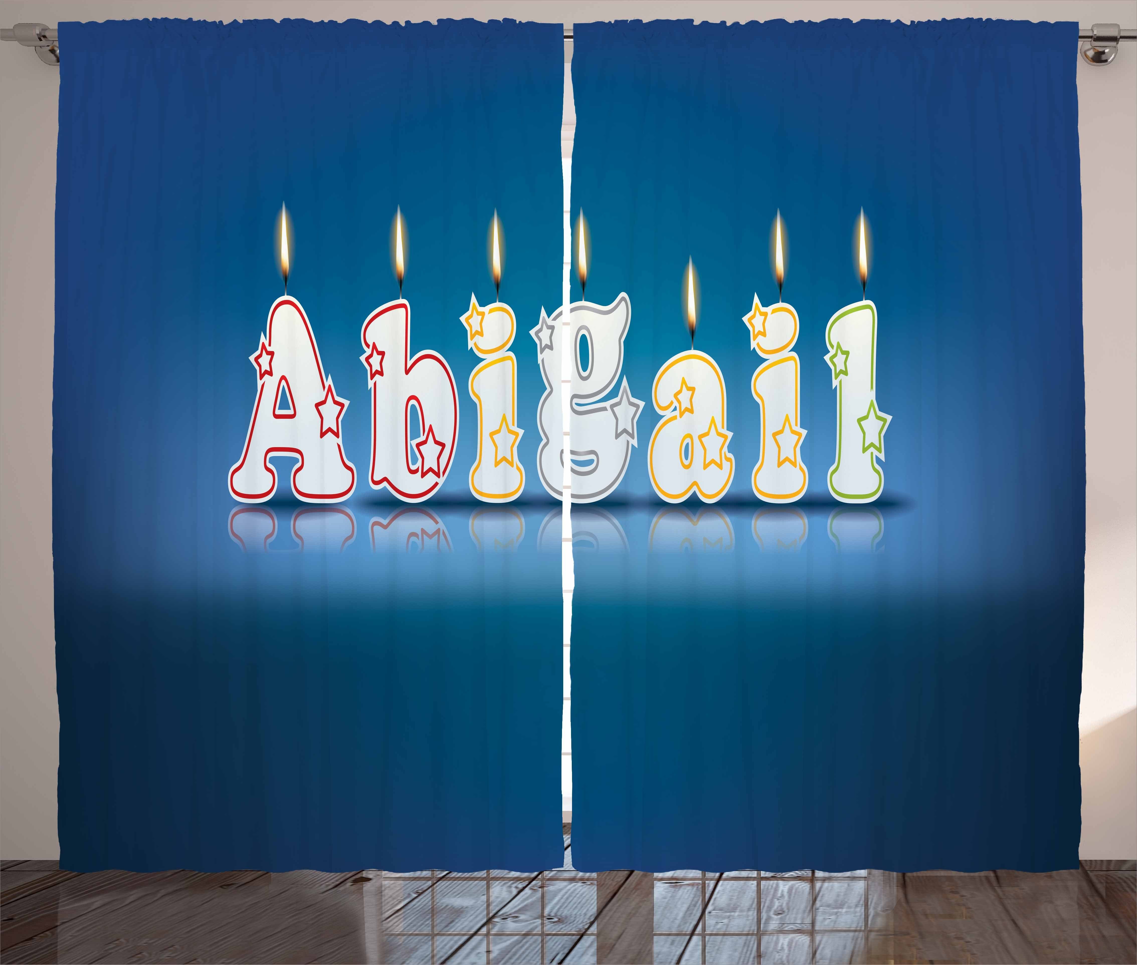 Abigail Haken, Alphabet Schlafzimmer Vorhang Schlaufen und Kuchen Topping Kräuselband Gardine mit Abakuhaus,