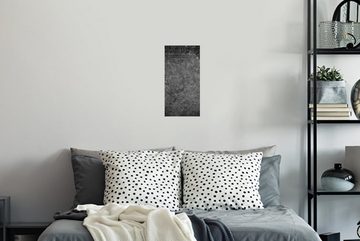 MuchoWow Wandsticker Leder - Strukturiert - Industriell - Grau (1 St), Wanddeko, Aufkleber für die Schlafzimmer, Wohnzimmer, Wandtattoo