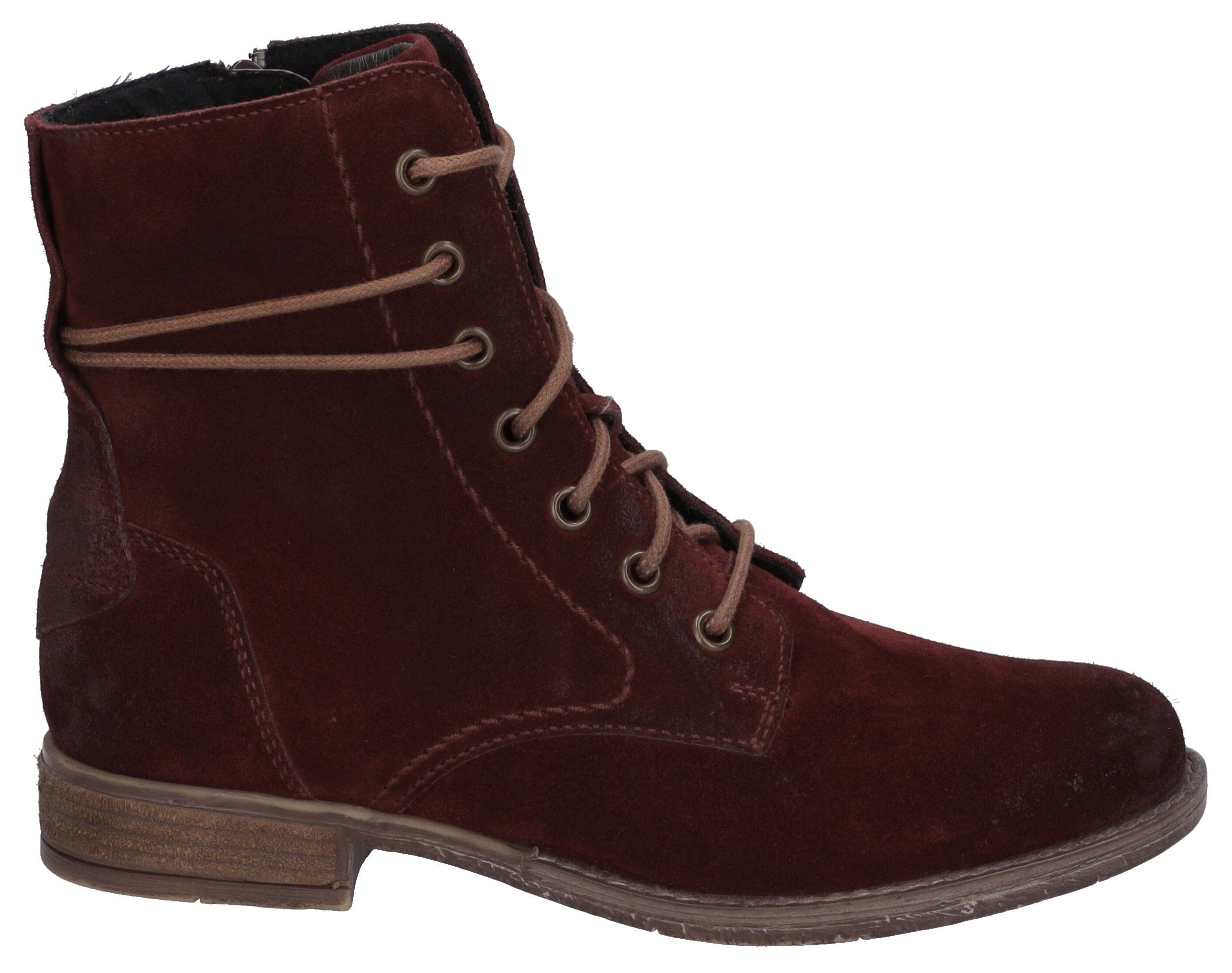 Josef Seibel SIENNA 70 Schnürboots Innensohle mit herausnehmbarer karminrot