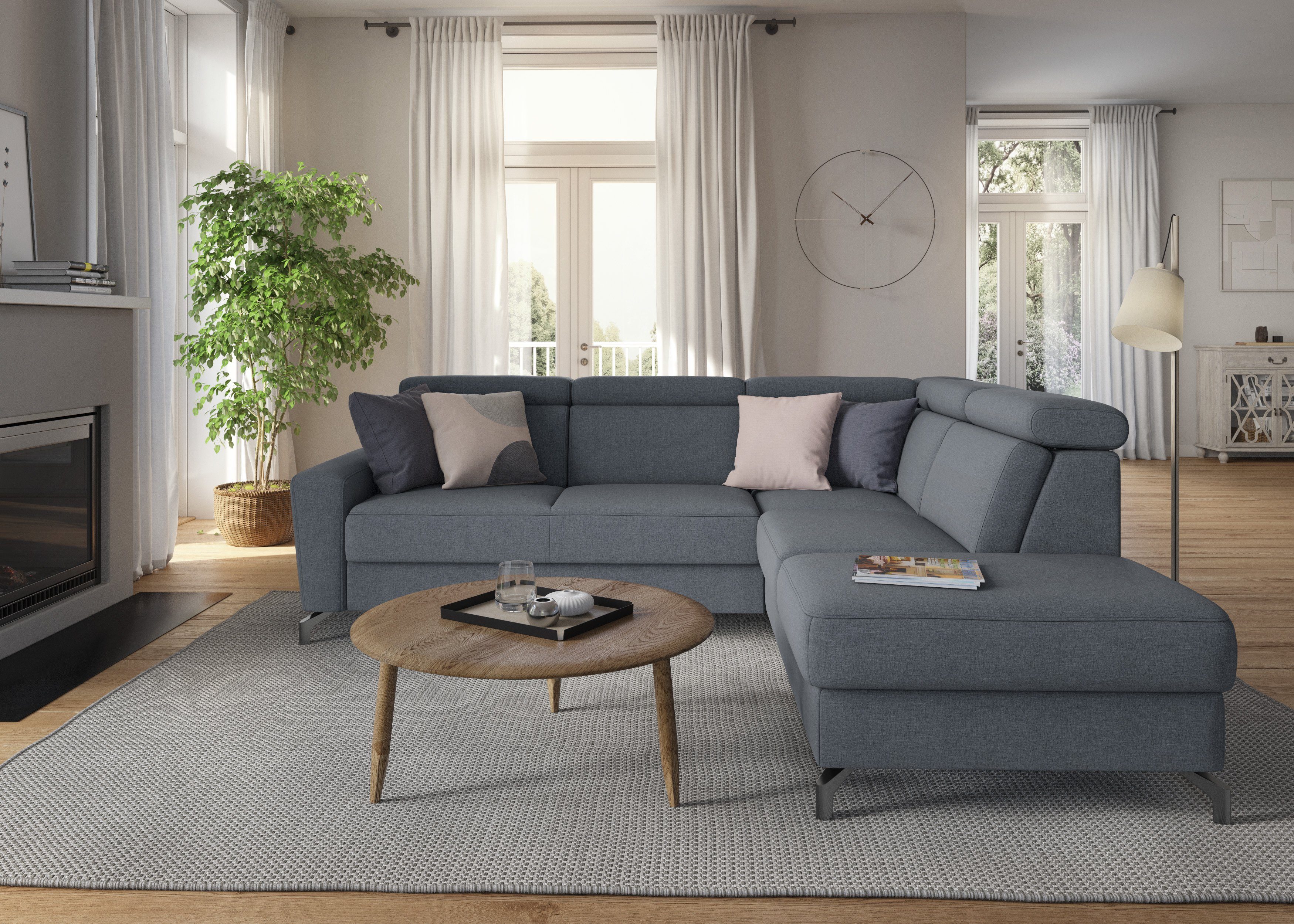 sit&more Ecksofa Scarlett L-Form, inklusive Kopfteilverstellung, günstig online kaufen