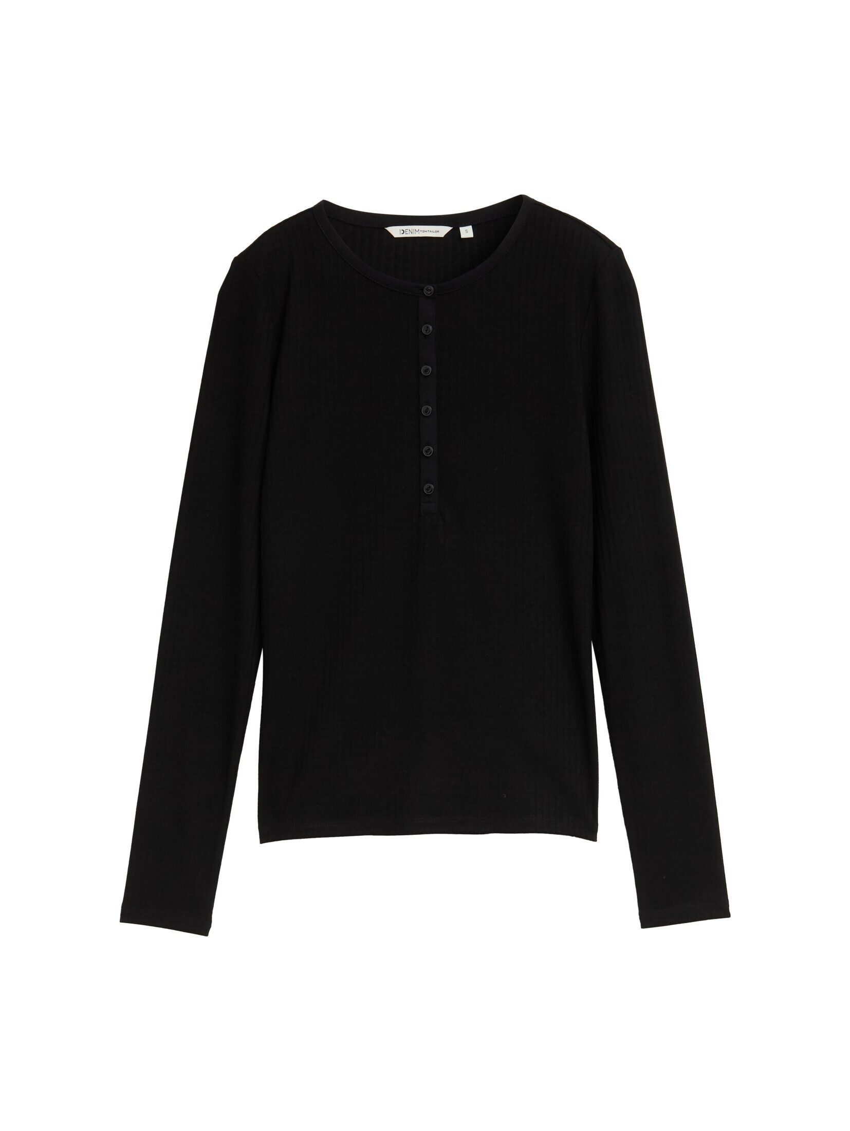 TOM TAILOR Denim Langarmshirt Ripp Henley günstig online kaufen
