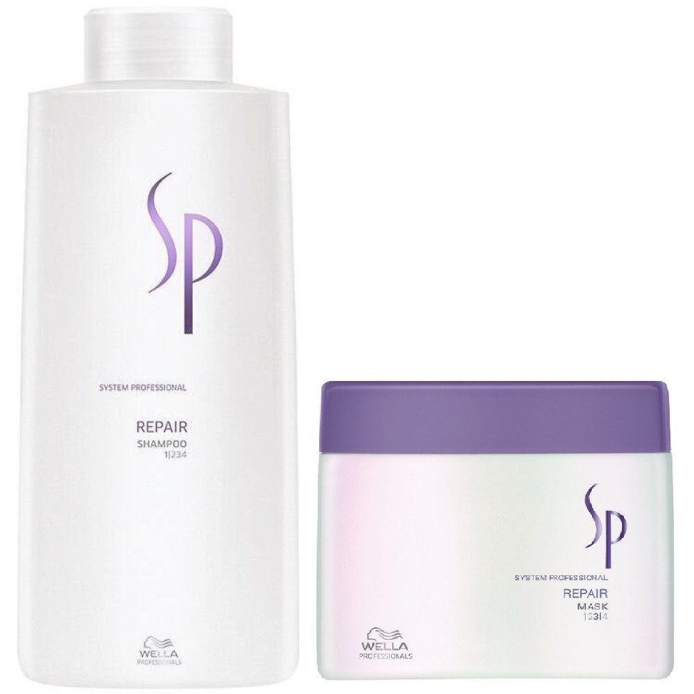 Wella SP Haarpflege-Set Repair Geschenkset Shampoo 1000 ml + Mask 400 ml
