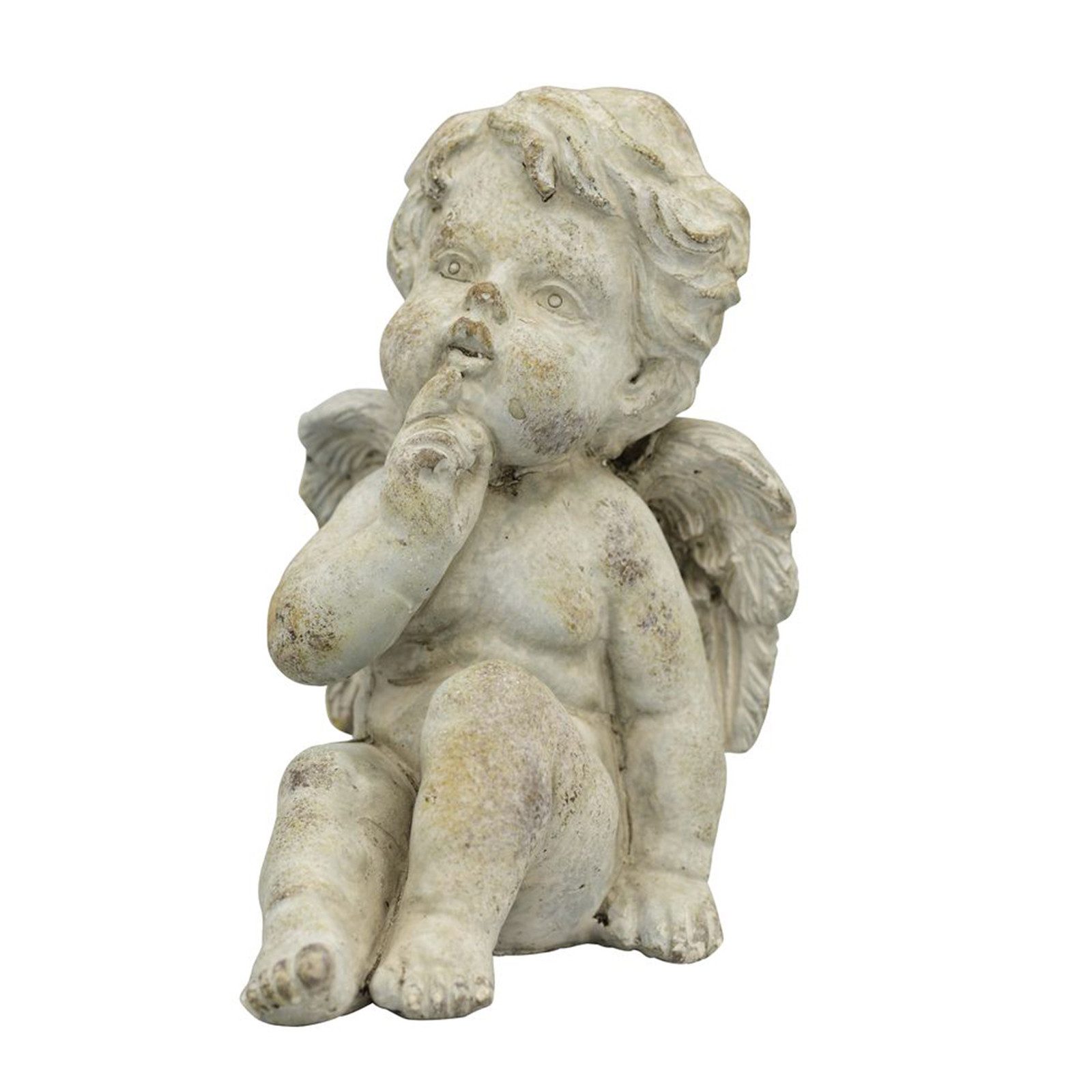 Exner GmbH Garten- & Wohnaccessoires Dekoobjekt Engel Valo - Zement - 17x8,5x12 cm, 11,5x10,5x15 cm, 13x10,5x15,5 cm