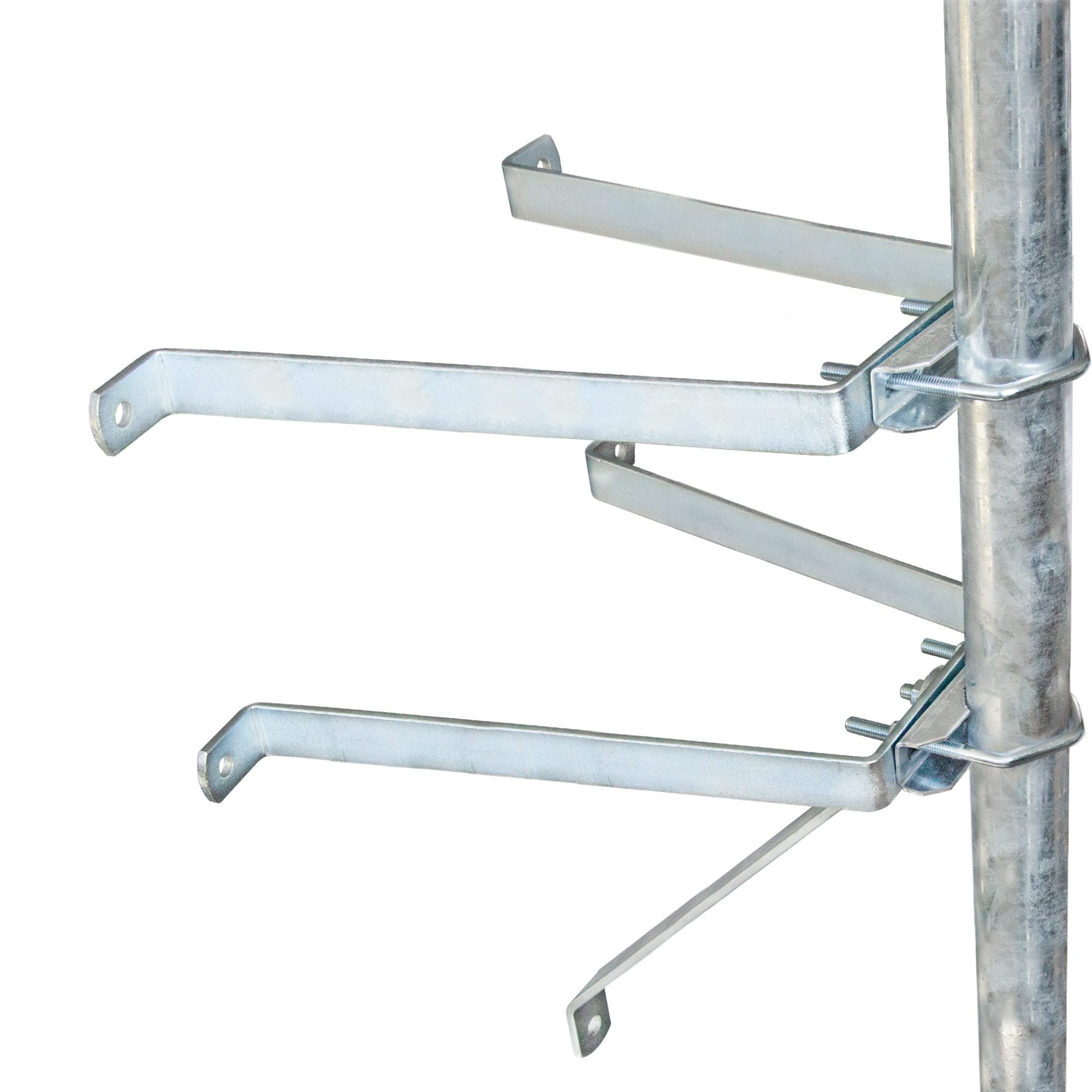 PremiumX Sat-Mauerhalter Wandabstandshalter Wandabstand 50cm für Mast bis Ø 60mm aus verzinktem ...