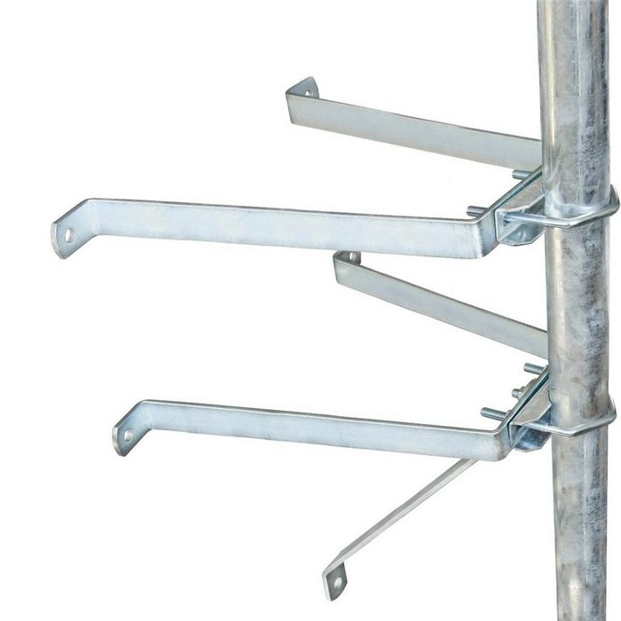 PremiumX Sat-Mauerhalter Wandabstandshalter Wandabstand 50cm für Mast bis Ø 60mm aus verzinktem Stahl SAT-Halterung