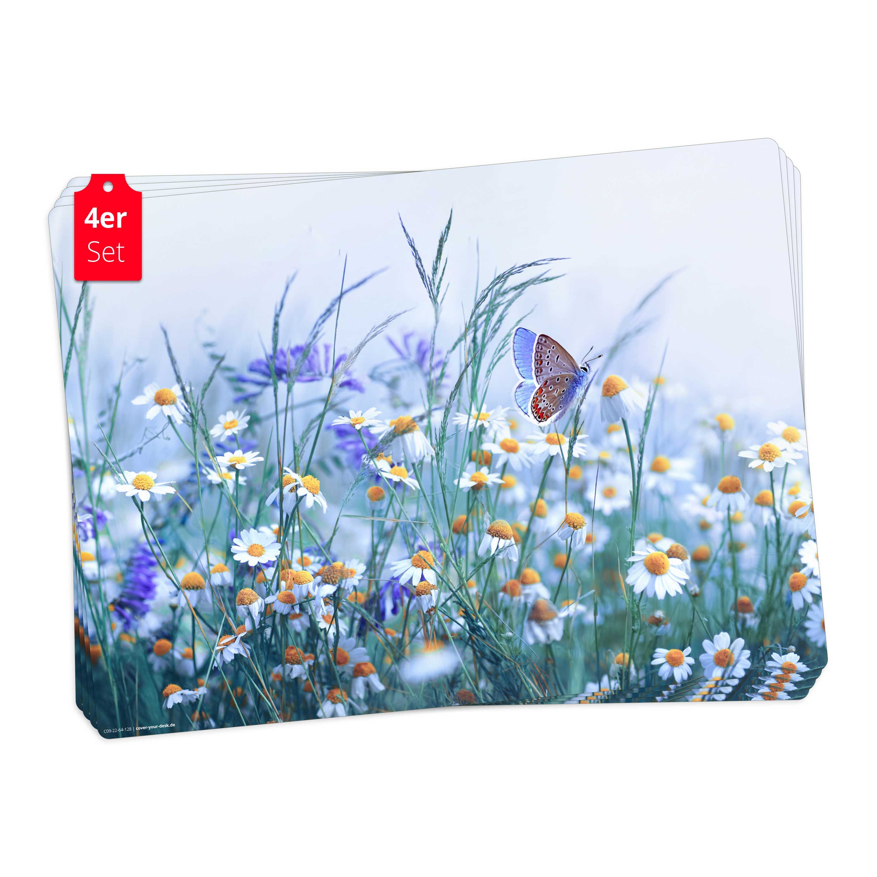 cover-your-desk.de Platzset Tischset abwaschbar - Wiesenblumen günstig online kaufen