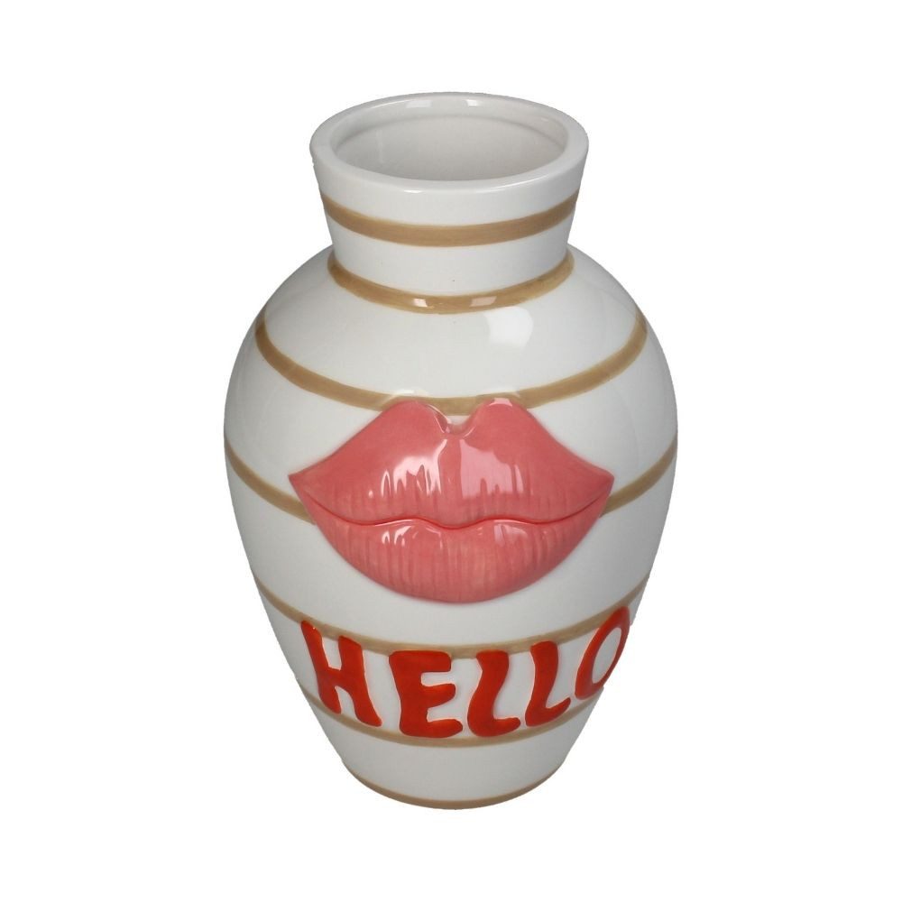 Kersten BV Dekovase Vase "Hello" Dolomite Multi (1 St), 14,1 x 13,3 x 20,3cm