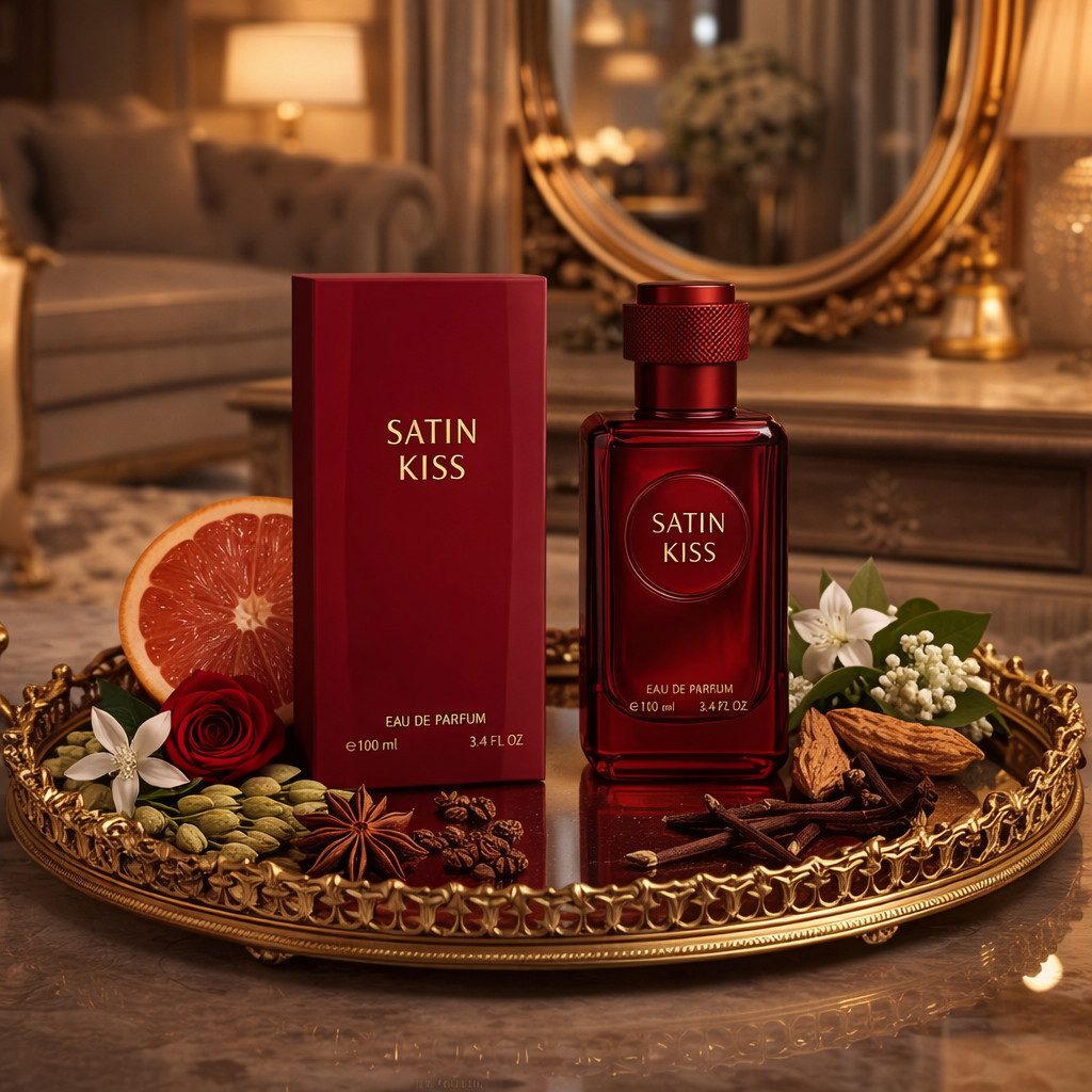 Fine Perfumery London Eau de Parfum Satin Kiss For Her Damenduft Frisch Blumig Warm100 ml, Damenduft, Hergestellt in Uk