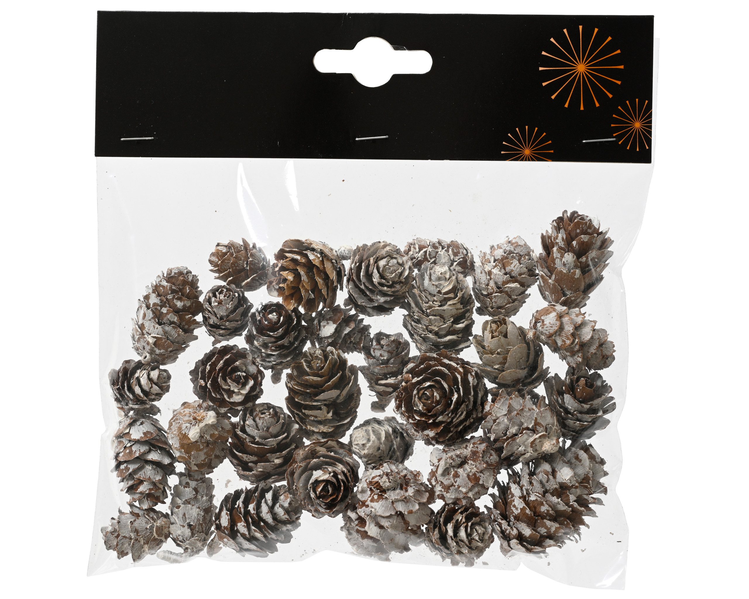 Kaemingk Bastelnaturmaterial, Tannenzapfen / Deko Naturzapfen 2-3cm braun beschneit