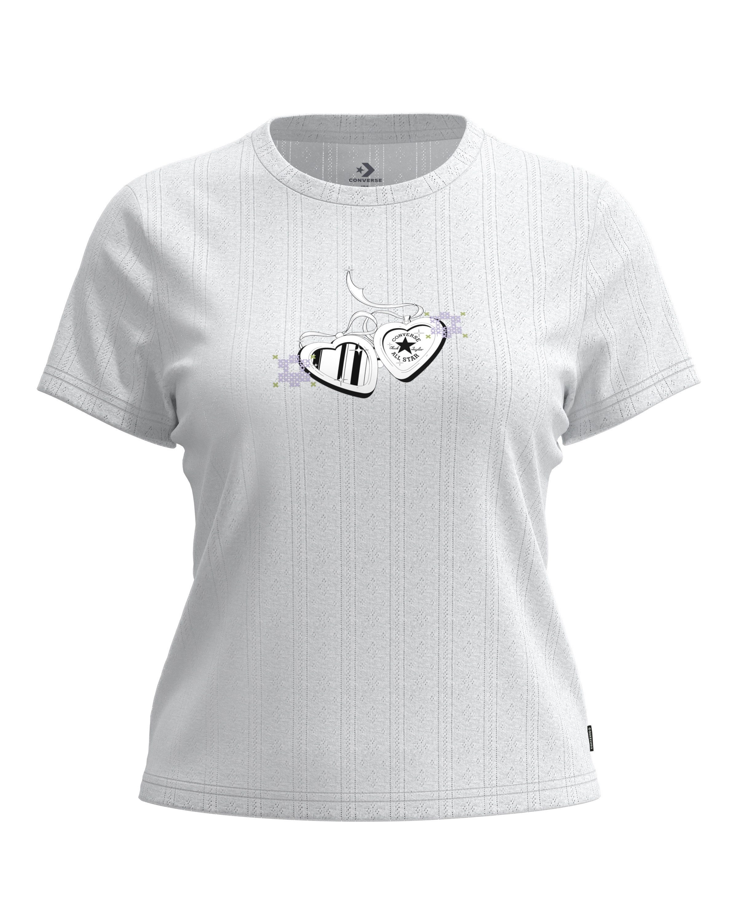 Converse T-Shirt Kurzarm, aus Baumwoll-Polyester-Mischung, klassischer Schnitt