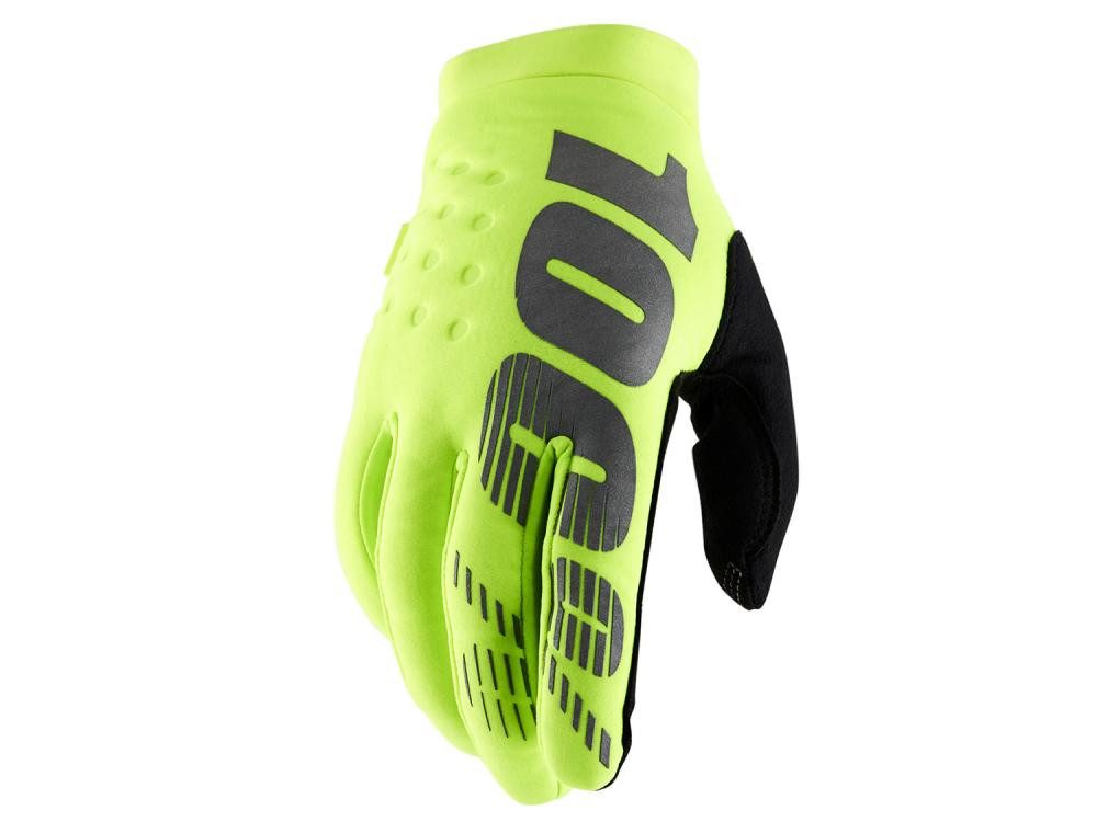 100% Fahrradhandschuhe 100% Brisker Youth Cold Weather Gloves S fluo yellow - warmer Kinder-R