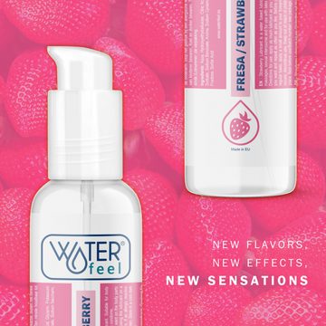 Waterfeel Gleit- und Massagegel 3in1 Gleitmittel Massage Oral Erdbeer Gel Wasser Kondomverträglich, Kompatibel mit Latexkondomen