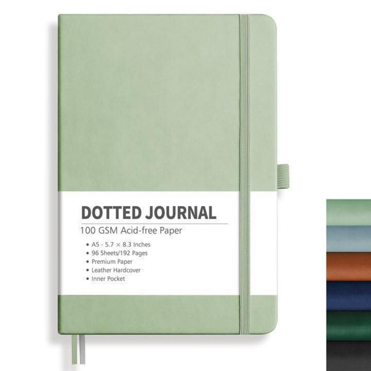 LuxusKollektion Notizbuch Notizbuch A5 Dotted Hellgrün Hardcover